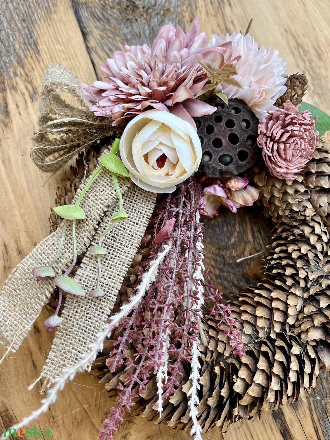 Toboz sírdísz, koszorú , 25 cm. - otthon & életmód - vallás - temetkezési tárgy - sírdísz, kegyeleti dísz - Meska.hu Toboz sírdísz, koszorú , 25 cm. - otthon & életmód - vallás - temetkezési tárgy - sírdísz, kegyeleti dísz - Meska.hu