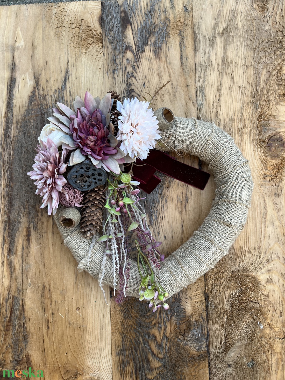 Szív sírdísz, koszorú , 30 cm - otthon & életmód - vallás - temetkezési tárgy - sírdísz, kegyeleti dísz - Meska.hu Szív sírdísz, koszorú , 30 cm - otthon & életmód - vallás - temetkezési tárgy - sírdísz, kegyeleti dísz - Meska.hu