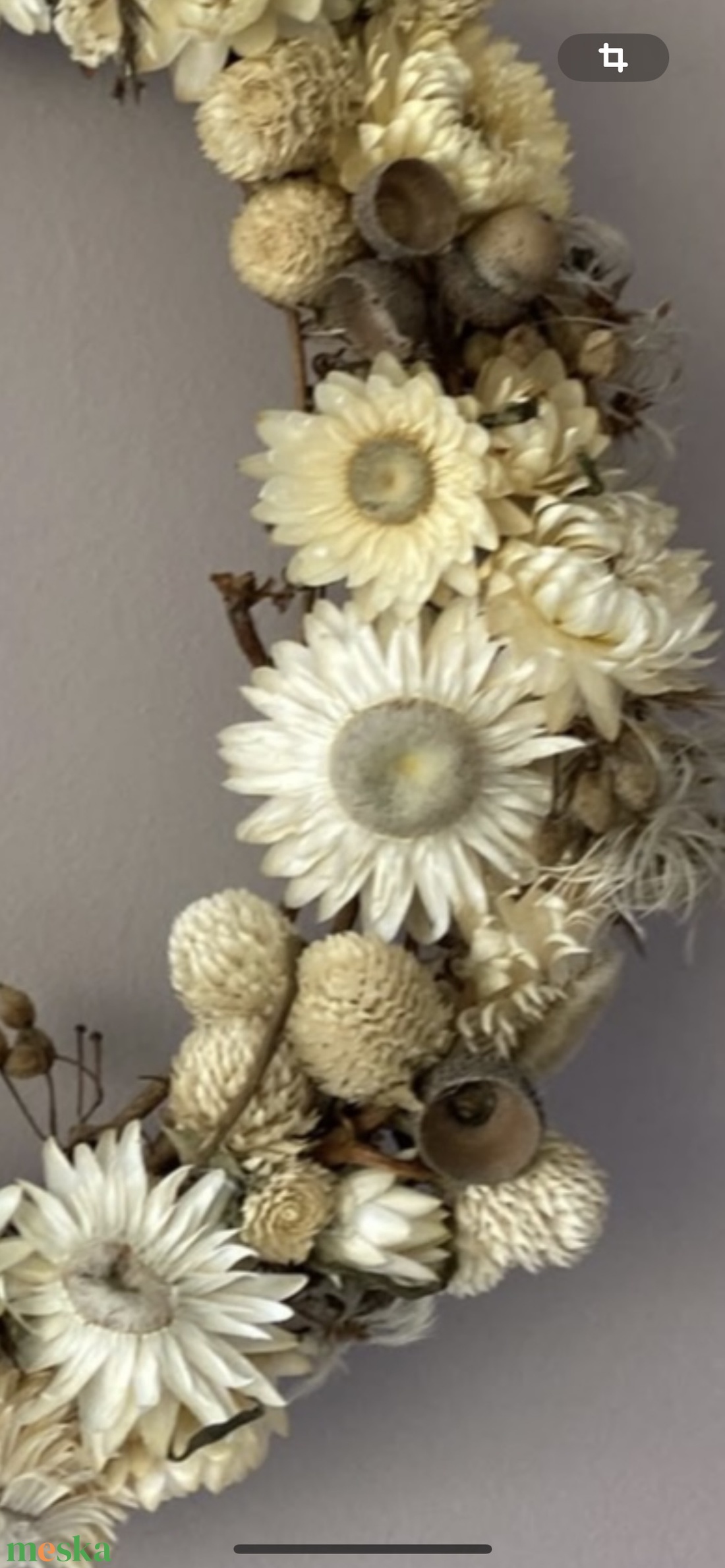 Szárazvirág koszorú - otthon & életmód - dekoráció - ajtó- és ablak dekoráció - ajtódísz & kopogtató - Meska.hu