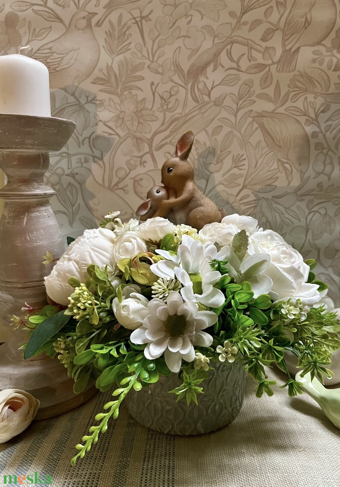 Húsvéti, tavaszi virág asztaldísz, nagyobb méret - otthon & életmód - dekoráció - asztal és polc dekoráció - asztaldísz - Meska.hu