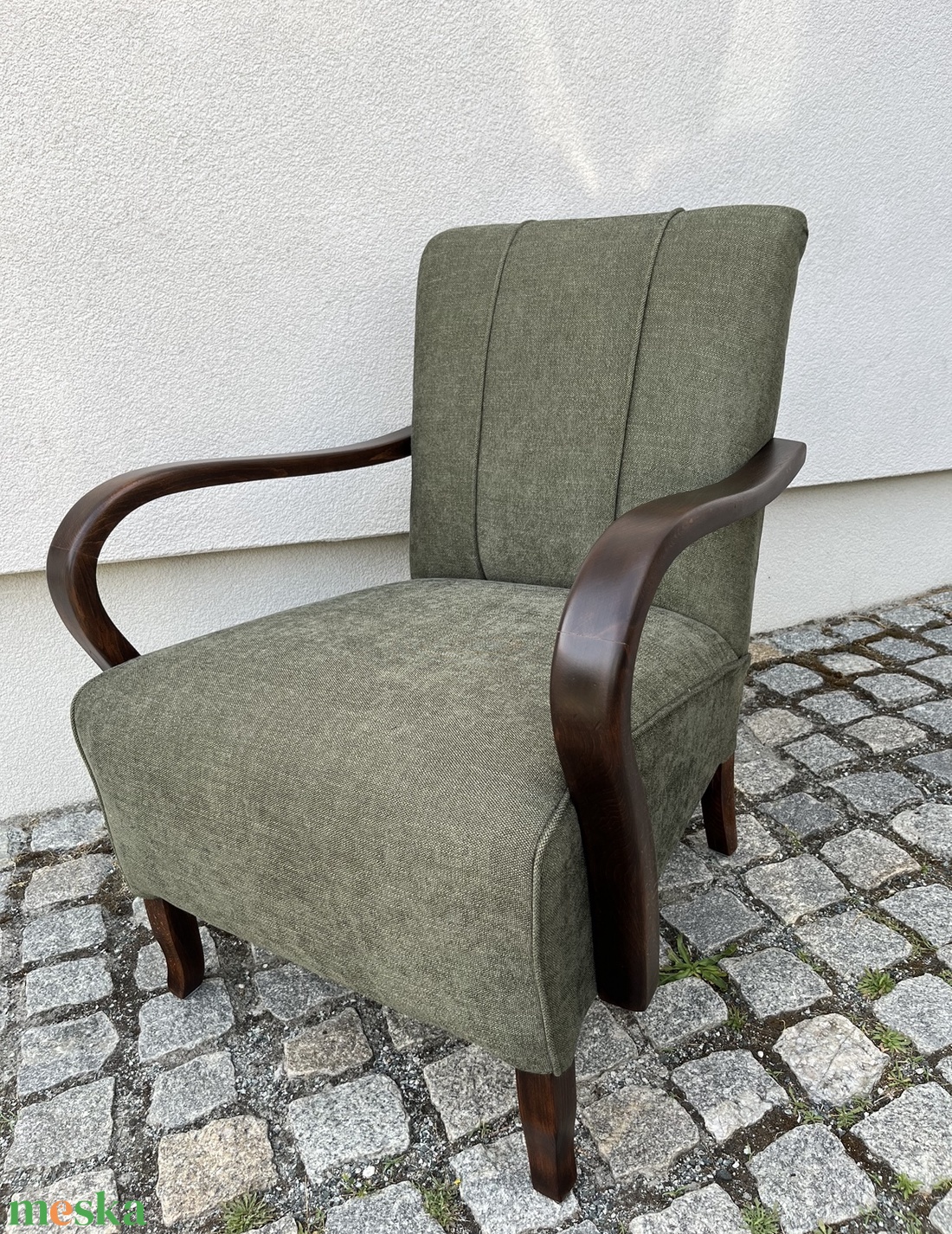 Mohazöld art deco fotel - otthon & életmód - bútor - szék & fotel - Meska.hu