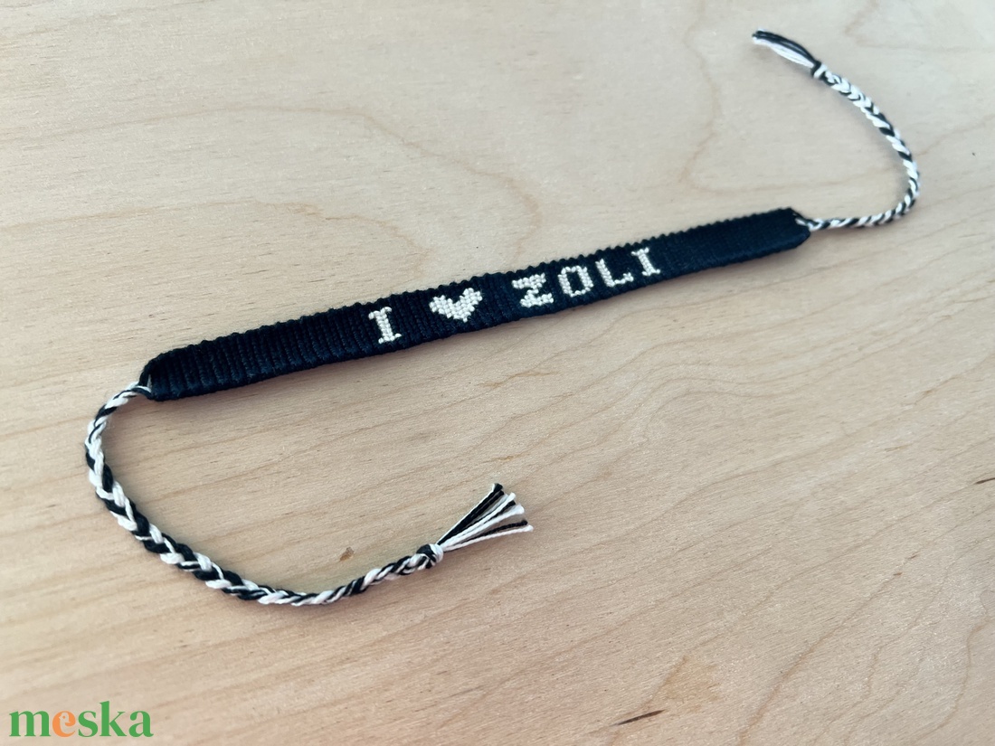 Egyedi névre szóló csomózott karkötő egyedi elképzelések alapján - ékszer - karkötő - névre szóló karkötő - Meska.hu