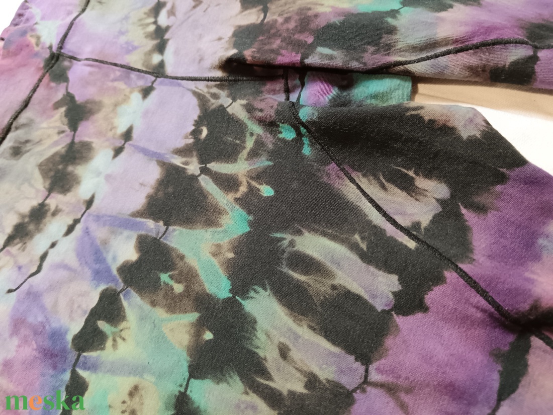 Batikolt pamut rövid leggings S - ruha & divat - női ruha - nadrág - Meska.hu
