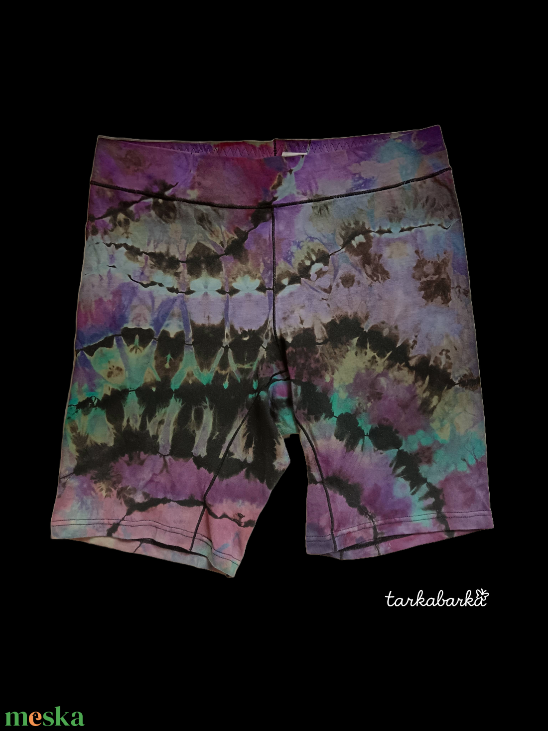 Batikolt pamut rövid leggings S - ruha & divat - női ruha - nadrág - Meska.hu