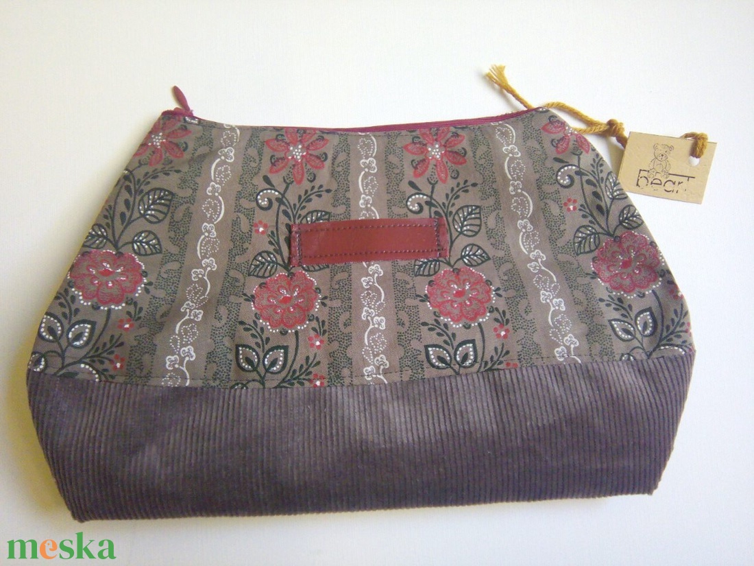  Bársony és virágmintás neszesszer  - táska & tok - neszesszer - Meska.hu
