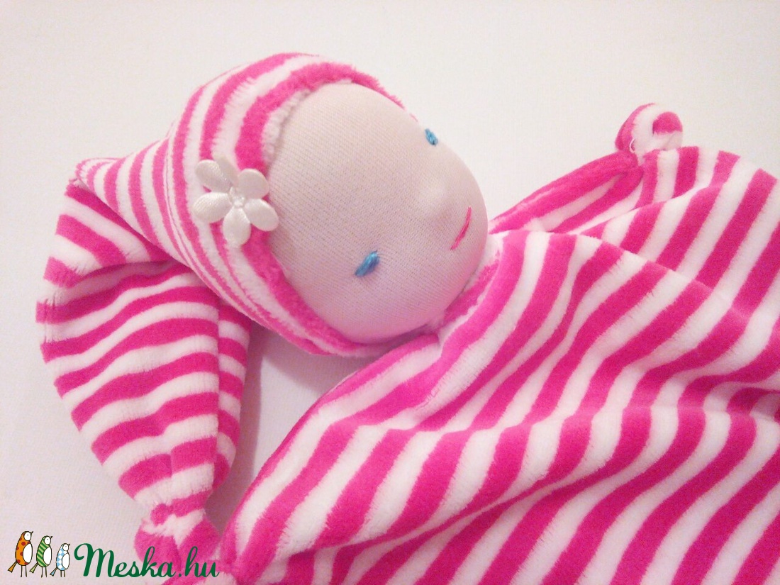 Rózsaszín-fehér csíkos alvóka -  - Meska.hu