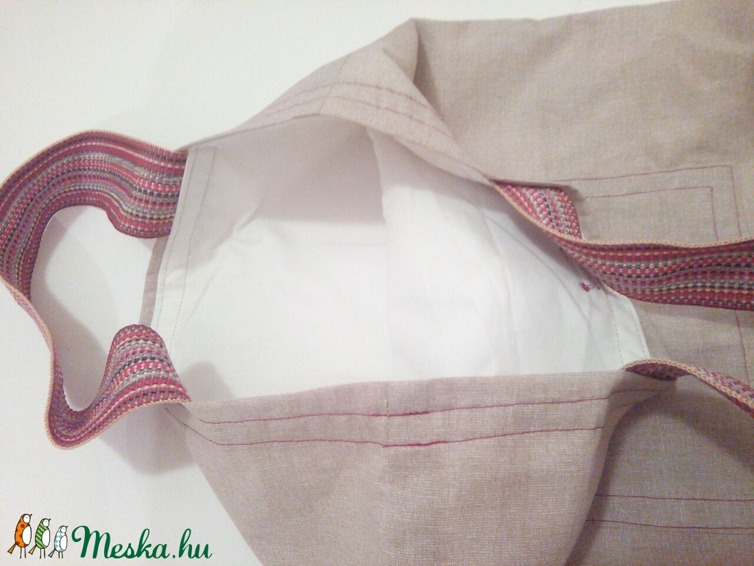 Bélelt natúr szatyor -  - Meska.hu