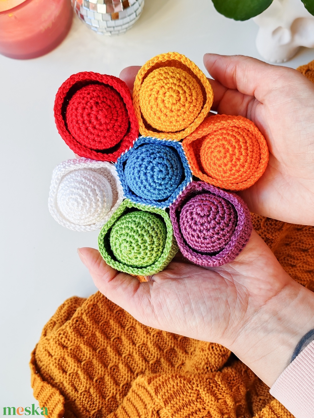 Horgolt Montessori válogató - játék & sport - készségfejlesztő és logikai játék - szín és formaválogató játékok - Meska.hu