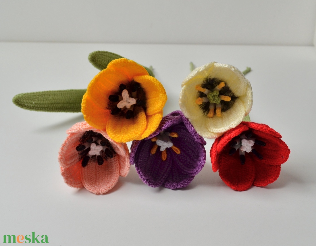 Horgolt, kézműves tulipán - otthon & életmód - dekoráció - virágdísz és tartó - csokor & virágdísz - Meska.hu Horgolt, kézműves tulipán - otthon & életmód - dekoráció - virágdísz és tartó - csokor & virágdísz - Meska.hu