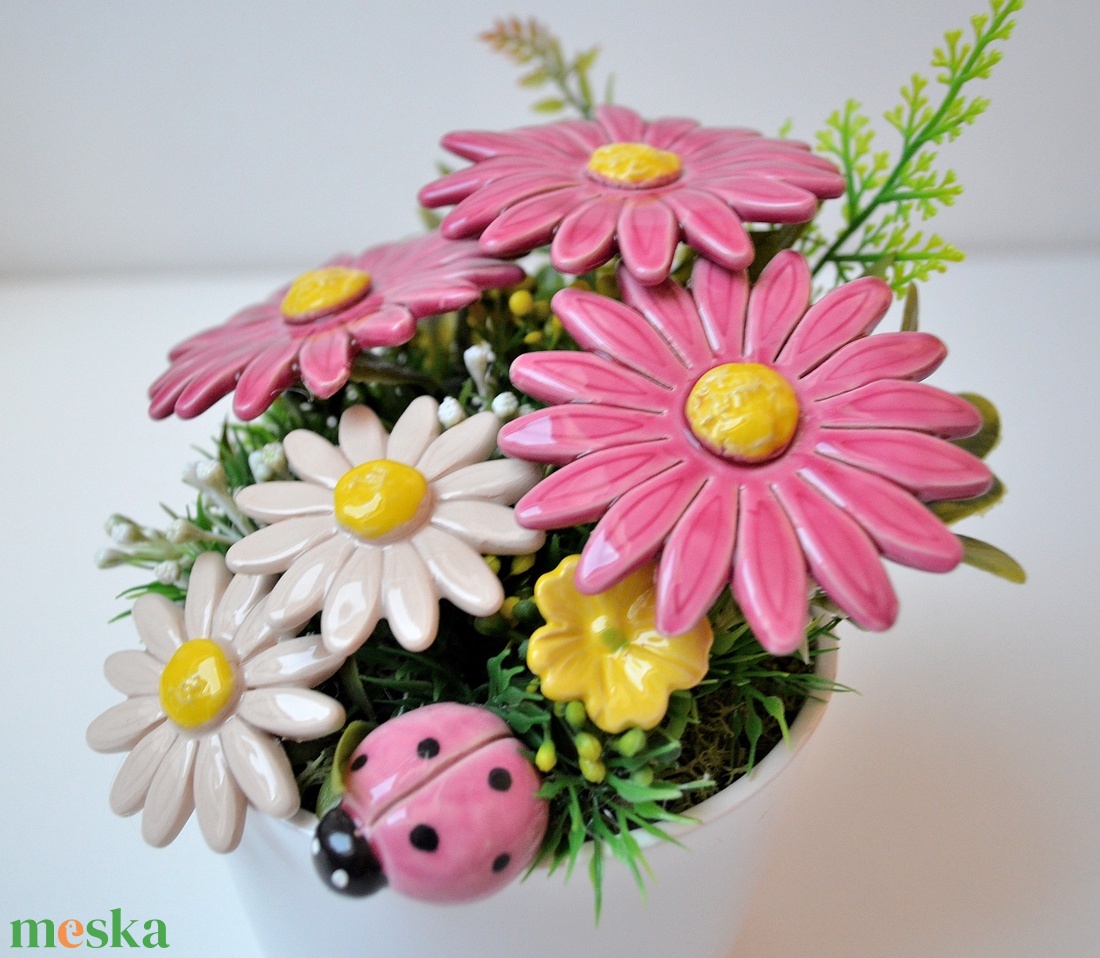 Kerámia virágcsokor kaspóban, margaréta - otthon & életmód - dekoráció - virágdísz és tartó - csokor & virágdísz - Meska.hu Kerámia virágcsokor kaspóban, margaréta - otthon & életmód - dekoráció - virágdísz és tartó - csokor & virágdísz - Meska.hu