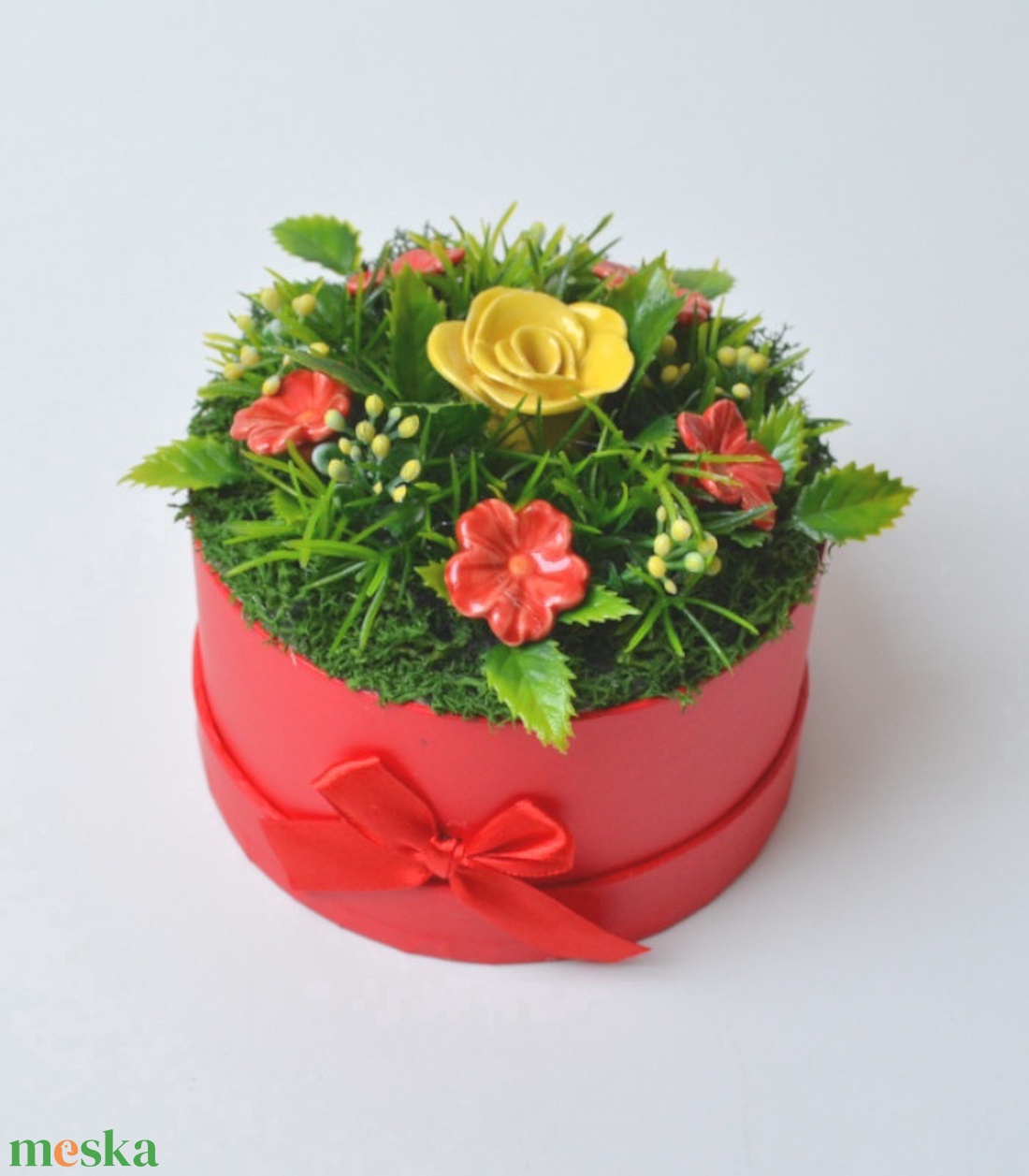 Rózsaboxok, kerámia virágcsokor, rózsa - otthon & életmód - virágdekoráció - virágok - virágbox - Meska.hu