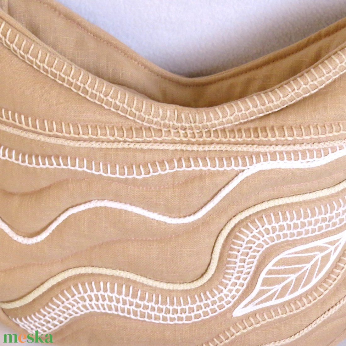 Táska, púder lenvászon válltáska, egyedi crossbody natural, leaf, levél applikációval - táska & tok - kézitáska & válltáska - válltáska - Meska.hu Táska, púder lenvászon válltáska, egyedi crossbody natural, leaf, levél applikációval - táska & tok - kézitáska & válltáska - válltáska - Meska.hu