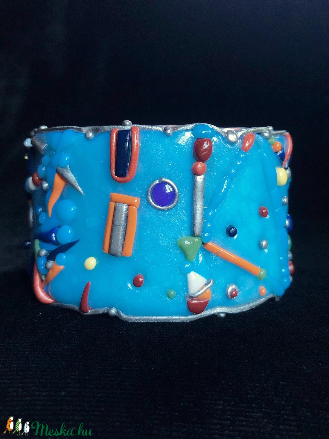 Kék cukorka karkötő - ékszer - karkötő - széles karkötő - Meska.hu