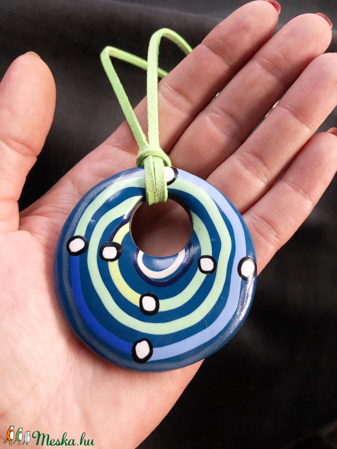 Hundertwasser stílusú nyaklánc - ékszer - nyaklánc - medálos nyaklánc - Meska.hu Hundertwasser stílusú nyaklánc - ékszer - nyaklánc - medálos nyaklánc - Meska.hu