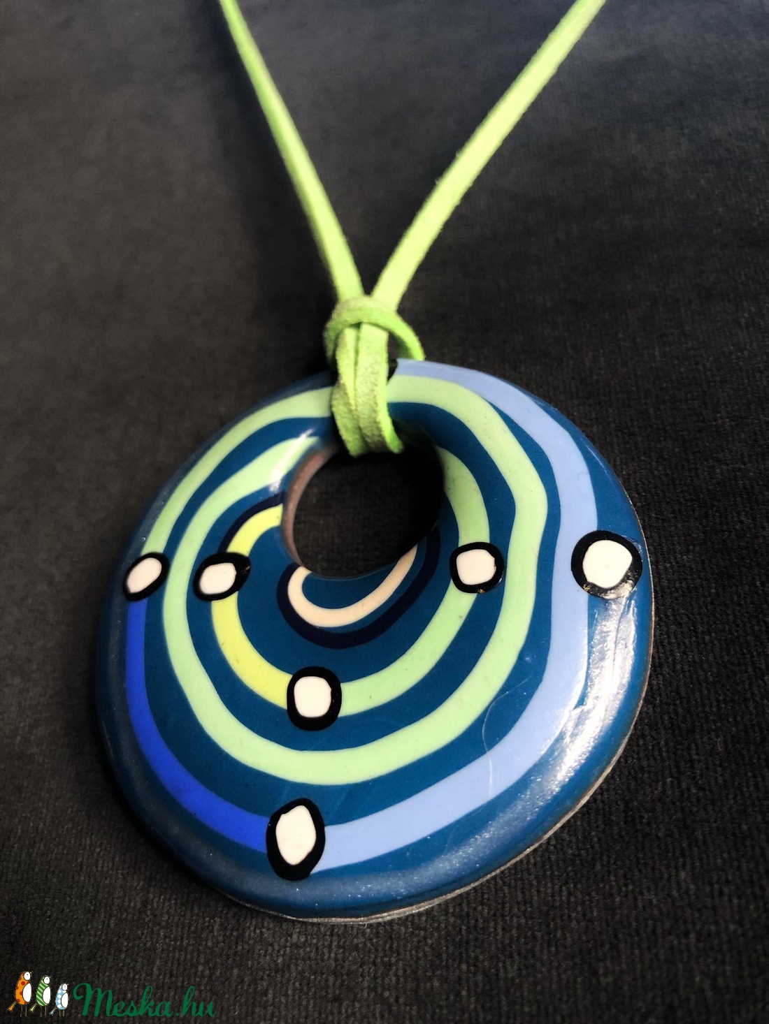 Hundertwasser stílusú nyaklánc - ékszer - nyaklánc - medálos nyaklánc - Meska.hu Hundertwasser stílusú nyaklánc - ékszer - nyaklánc - medálos nyaklánc - Meska.hu
