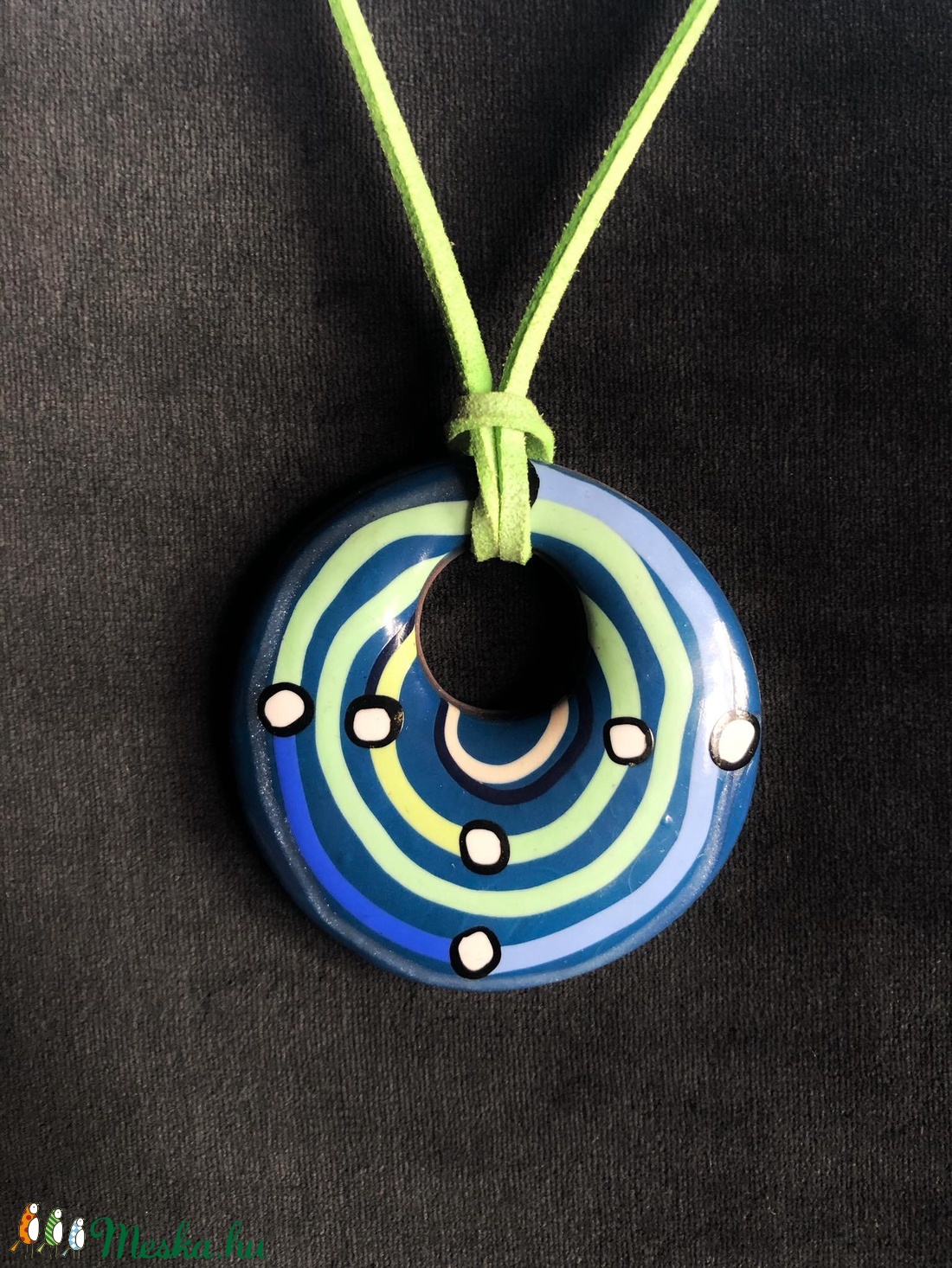Hundertwasser stílusú nyaklánc - ékszer - nyaklánc - medálos nyaklánc - Meska.hu Hundertwasser stílusú nyaklánc - ékszer - nyaklánc - medálos nyaklánc - Meska.hu