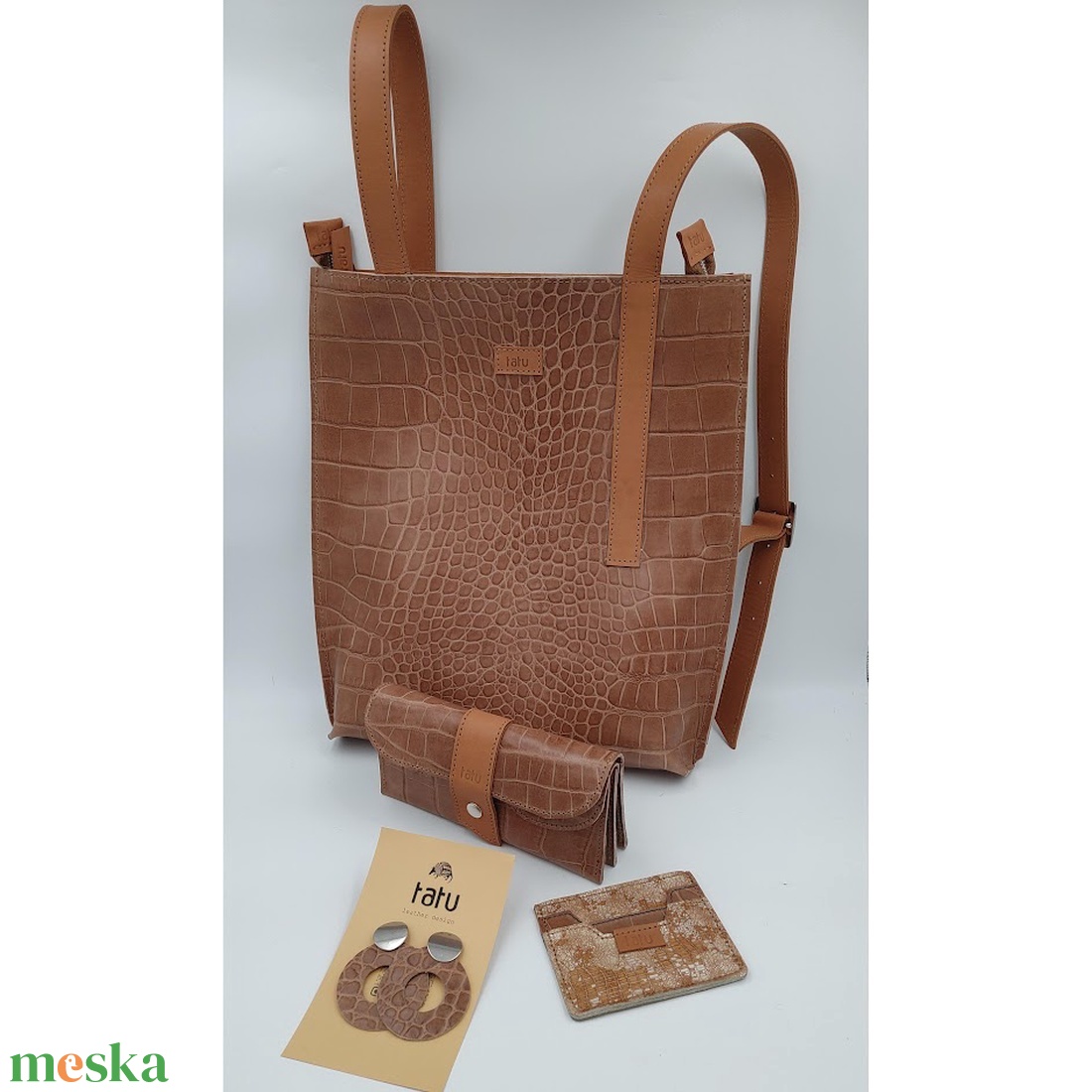 CLASSIC tatu hátizsák camel krokodil nyomatos bőr táska - táska & tok - hátizsák - hátizsák - Meska.hu CLASSIC tatu hátizsák camel krokodil nyomatos bőr táska - táska & tok - hátizsák - hátizsák - Meska.hu
