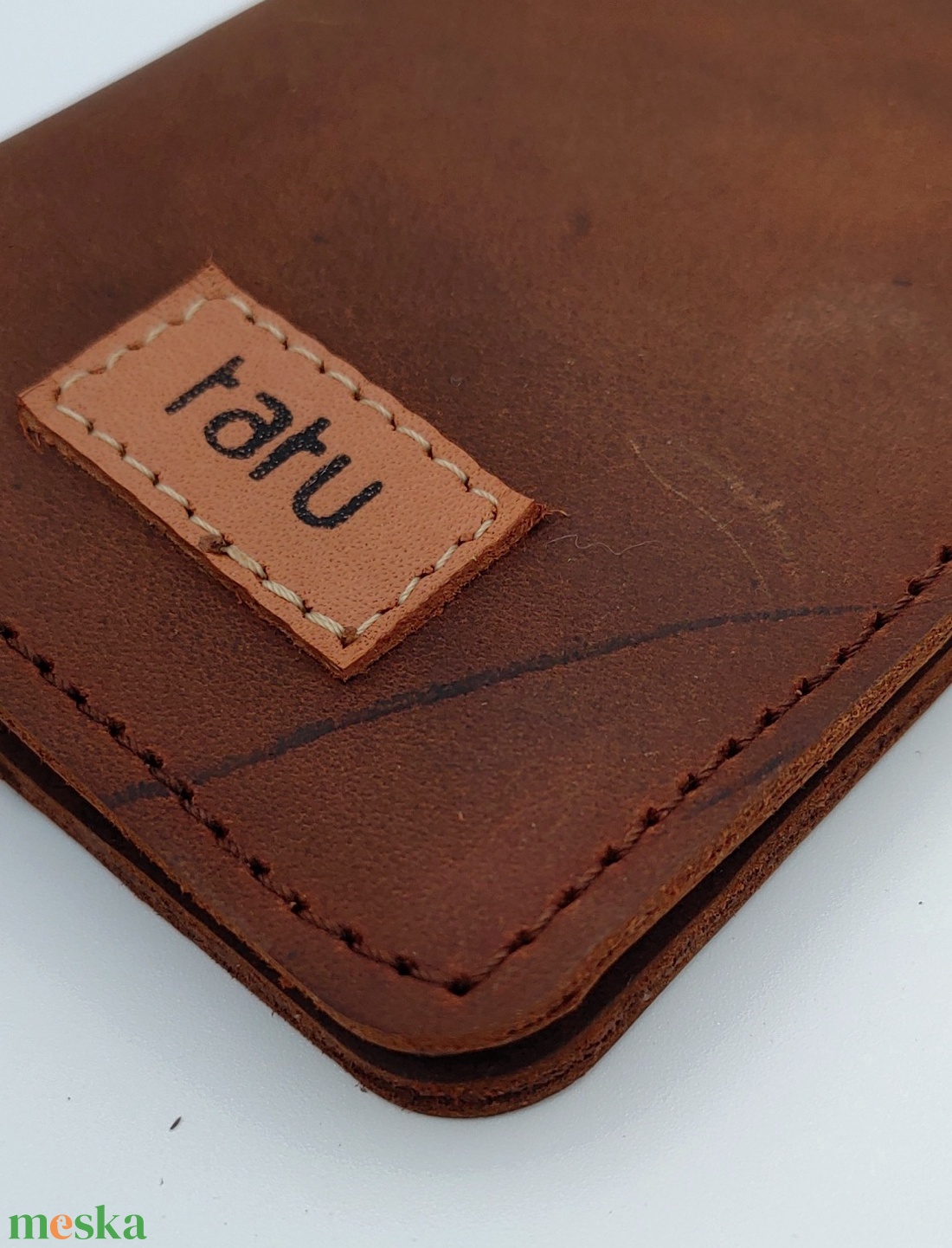 DOUBLE férfi kártyatartó irattartó monogrammal kiegészíthető - táska & tok - pénztárca & más tok - kártyatartó & irattartó - Meska.hu