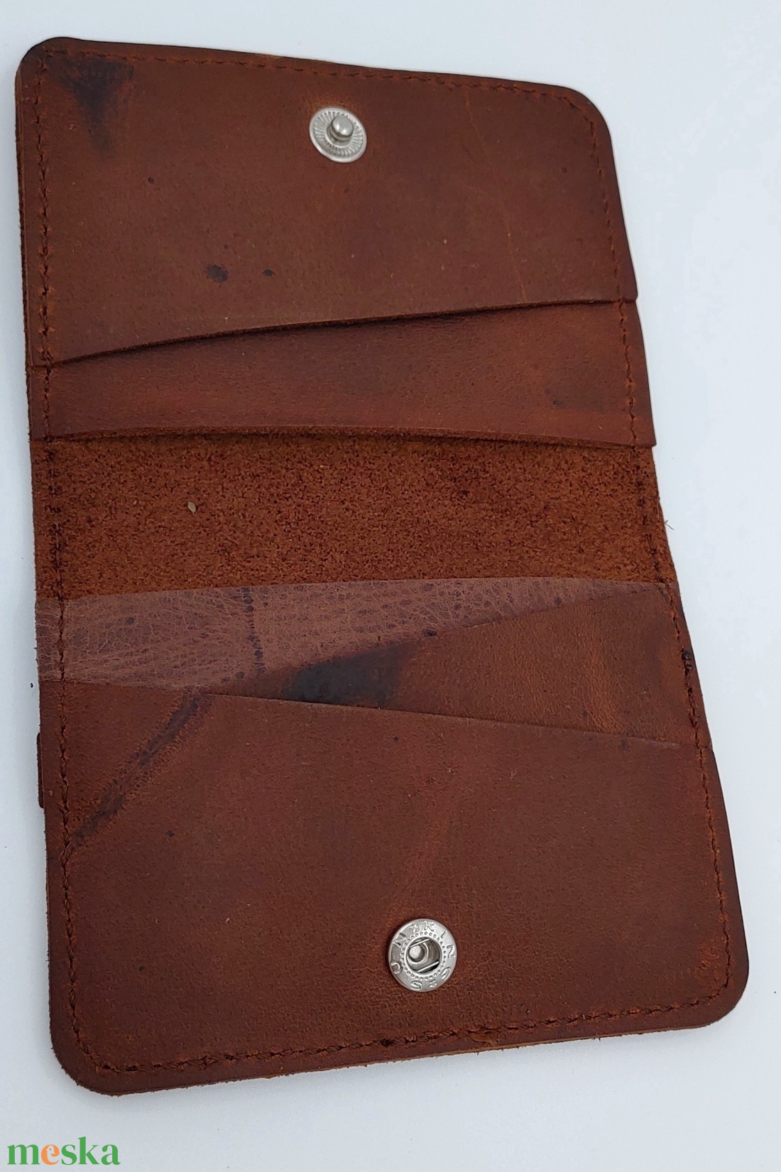 DOUBLE férfi kártyatartó irattartó monogrammal kiegészíthető - táska & tok - pénztárca & más tok - kártyatartó & irattartó - Meska.hu