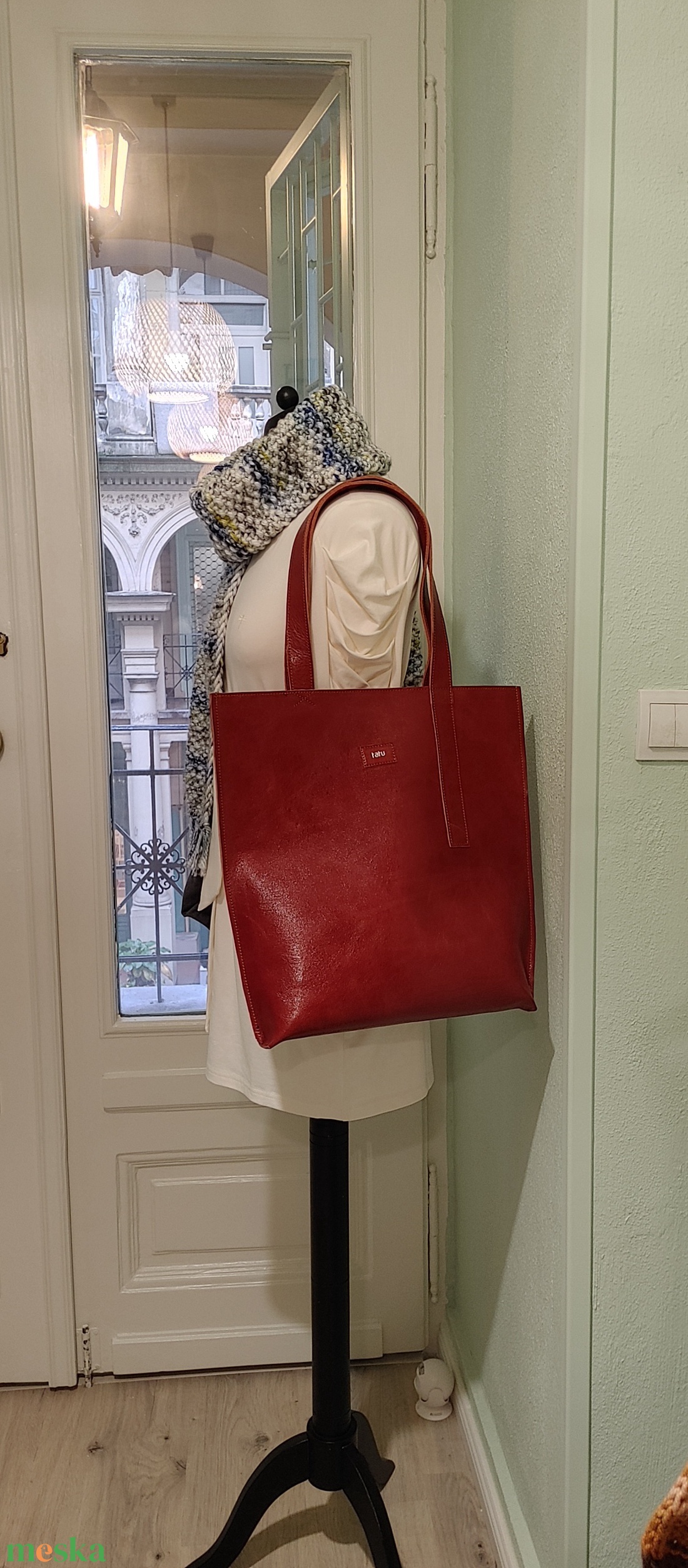 CLASSIC tatu TOTE bag oldaltaska shopper bőr táska - táska & tok - kézitáska & válltáska - nagy pakolós táska - Meska.hu