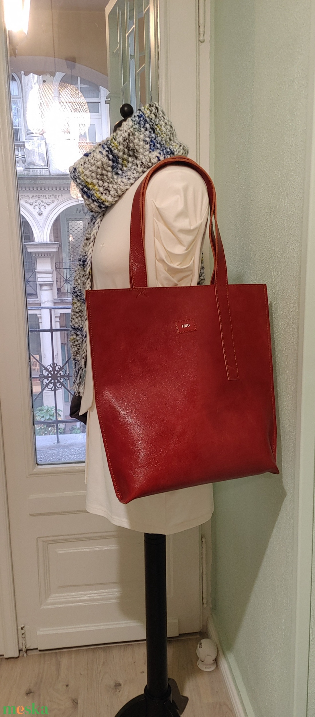 CLASSIC tatu TOTE bag oldaltaska shopper bőr táska - táska & tok - kézitáska & válltáska - nagy pakolós táska - Meska.hu