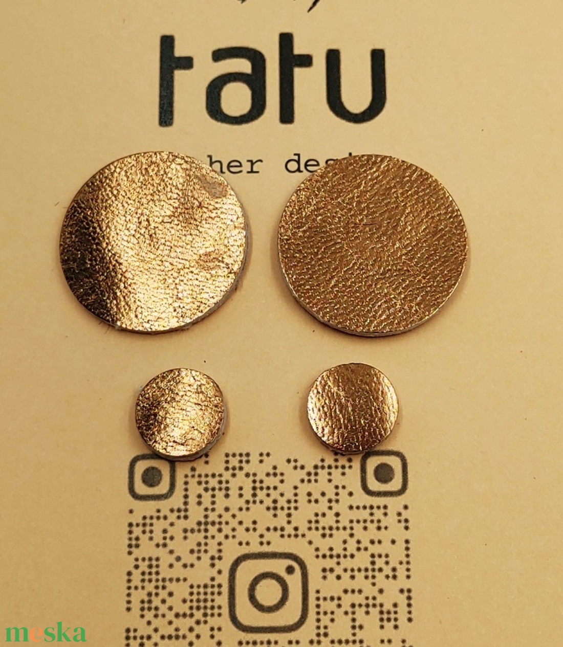 tatu arany bőr KÖR fülbevaló - ékszer - fülbevaló - lógó fülbevaló - Meska.hu tatu arany bőr KÖR fülbevaló - ékszer - fülbevaló - lógó fülbevaló - Meska.hu
