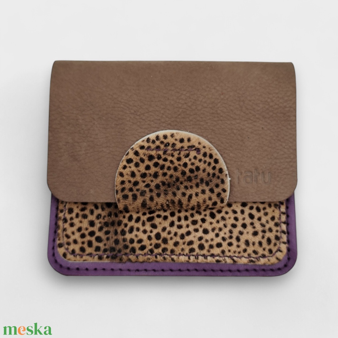 tatu Mini  bőr pénztárca kártyatartó - táska & tok - pénztárca & más tok - pénztárca - női pénztárca - Meska.hu