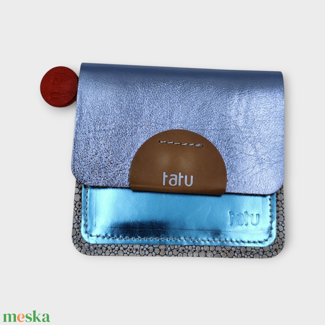 tatu Mini  bőr pénztárca kártyatartó - táska & tok - pénztárca & más tok - pénztárca - női pénztárca - Meska.hu