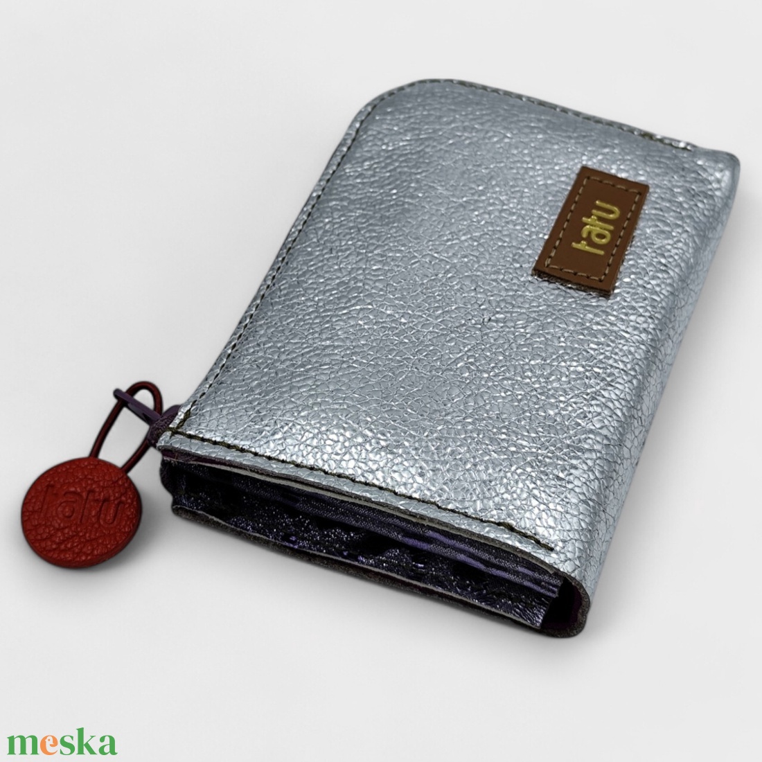 tatu Mini bőr pénztárca kártyatartó - táska & tok - pénztárca & más tok - pénztárca - női pénztárca - Meska.hu