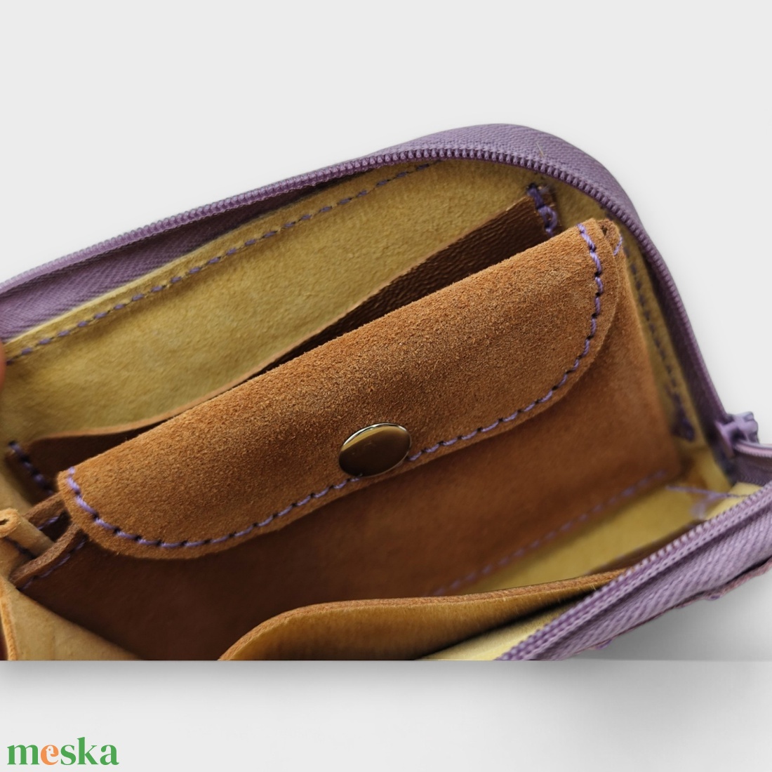 tatu Mini bőr pénztárca kártyatartó - táska & tok - pénztárca & más tok - pénztárca - női pénztárca - Meska.hu