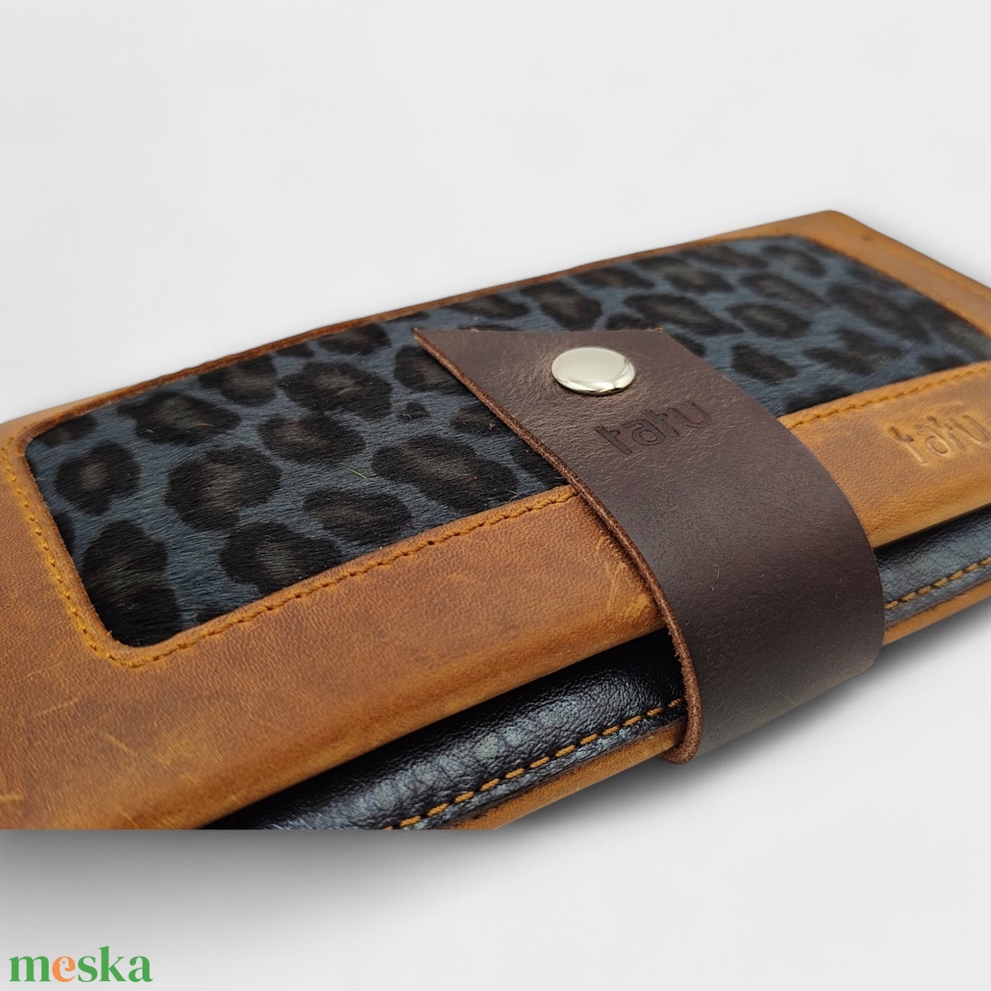 ENI Tatu bőr pénztárca kártyatartó - táska & tok - pénztárca & más tok - aprópénztartó - Meska.hu