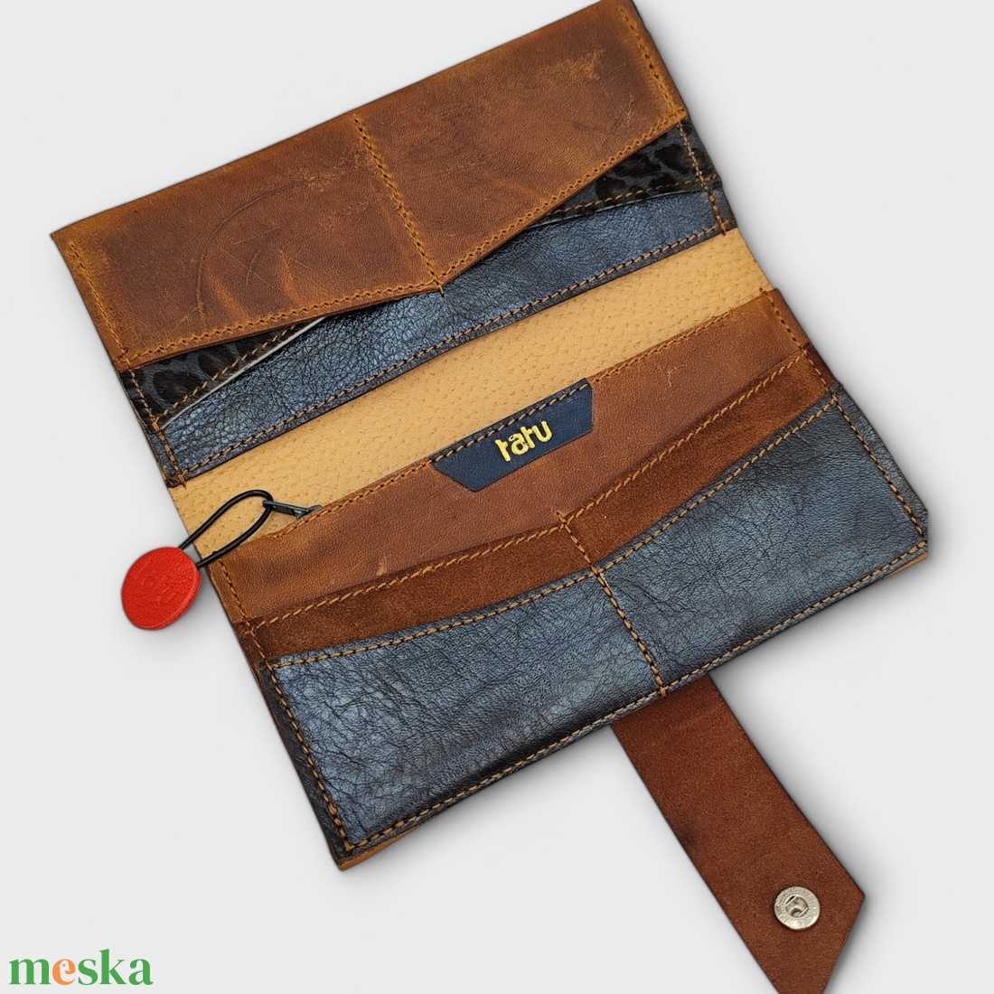 ENI Tatu bőr pénztárca kártyatartó - táska & tok - pénztárca & más tok - aprópénztartó - Meska.hu