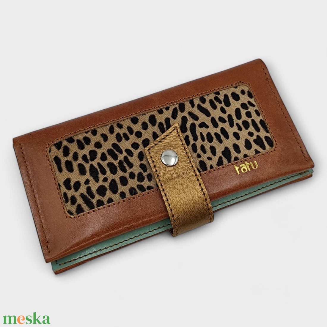ENI Tatu bőr pénztárca kártyatartó - táska & tok - pénztárca & más tok - aprópénztartó - Meska.hu