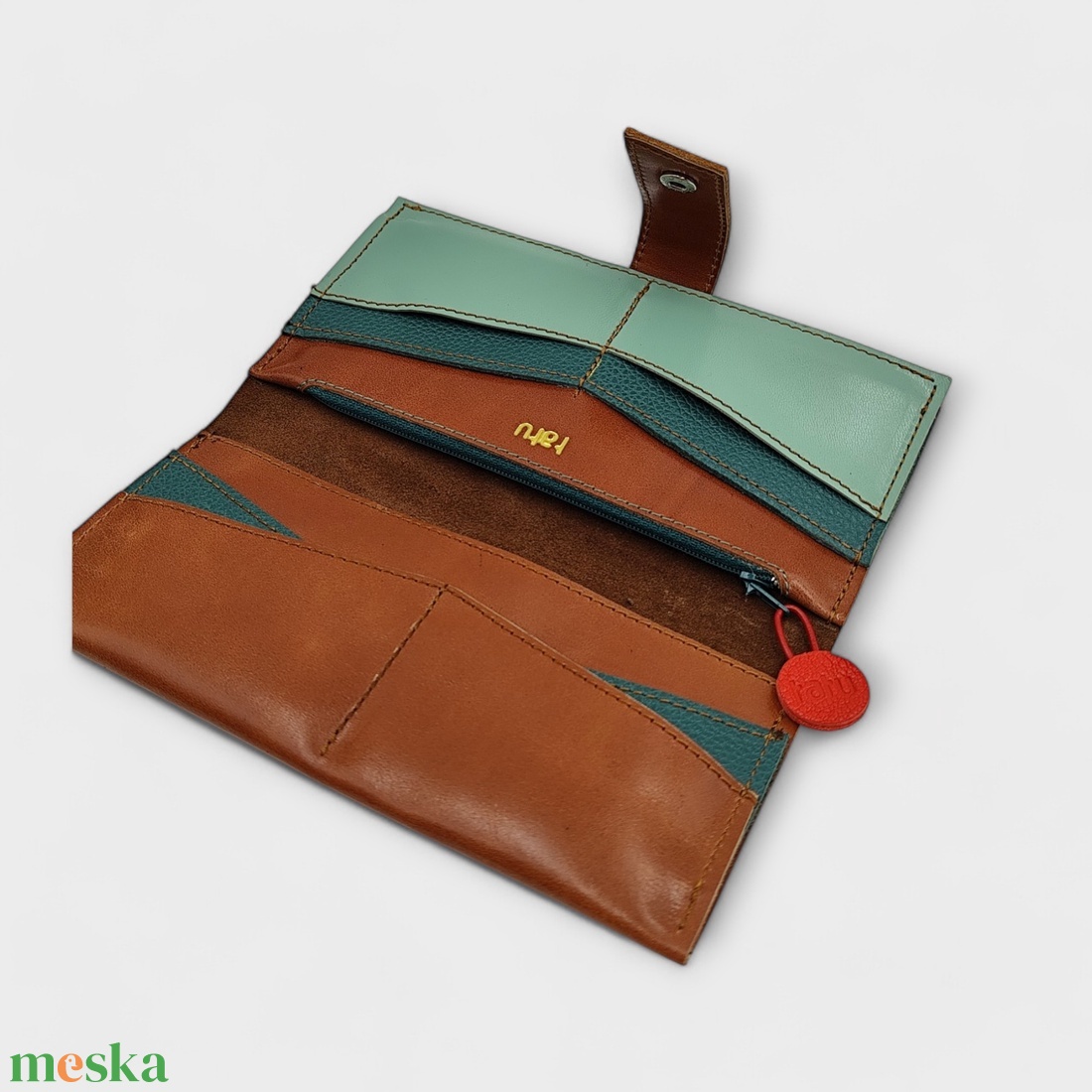 ENI Tatu bőr pénztárca kártyatartó - táska & tok - pénztárca & más tok - aprópénztartó - Meska.hu