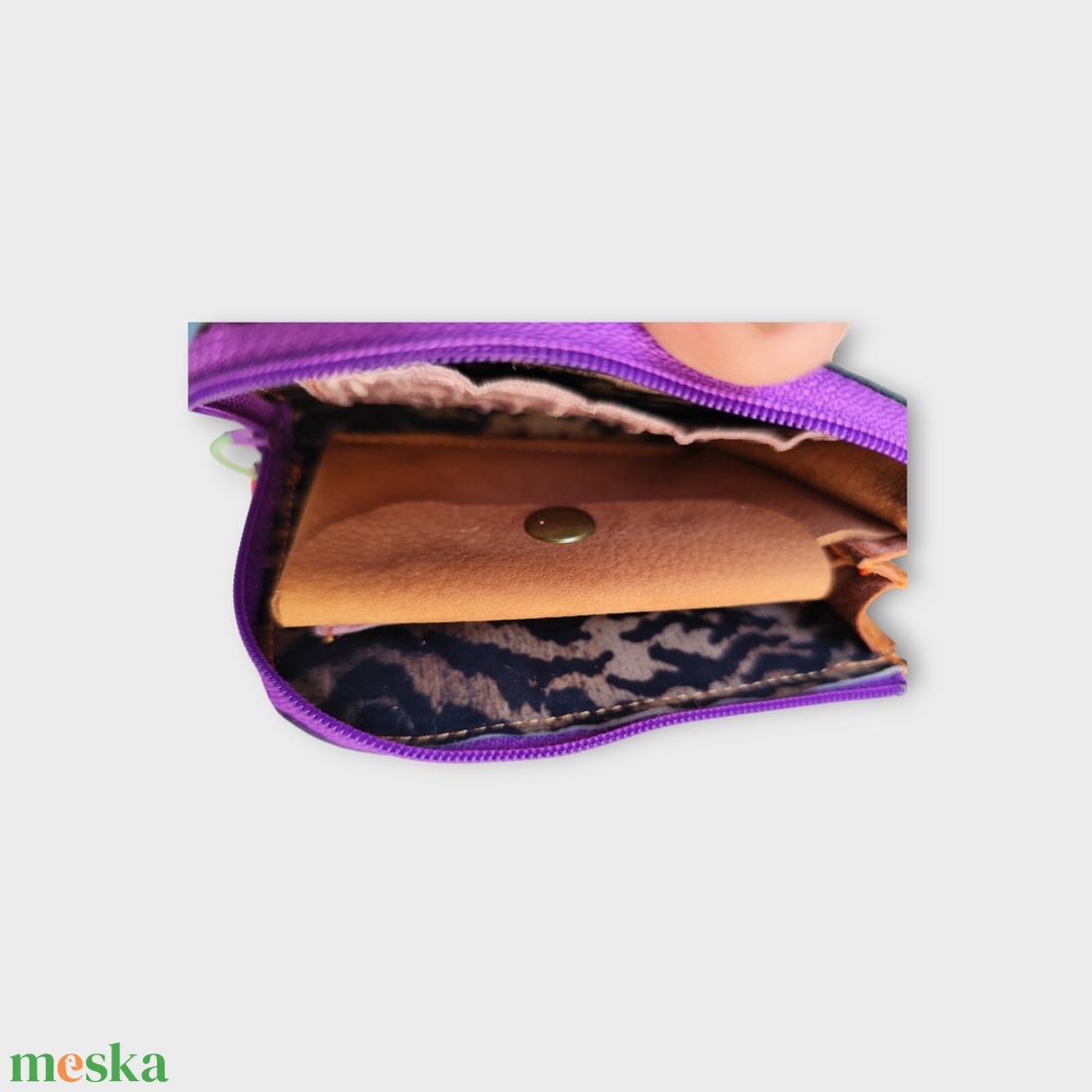 tatu Mini bőr pénztárca kártyatartó - táska & tok - pénztárca & más tok - pénztárca - női pénztárca - Meska.hu