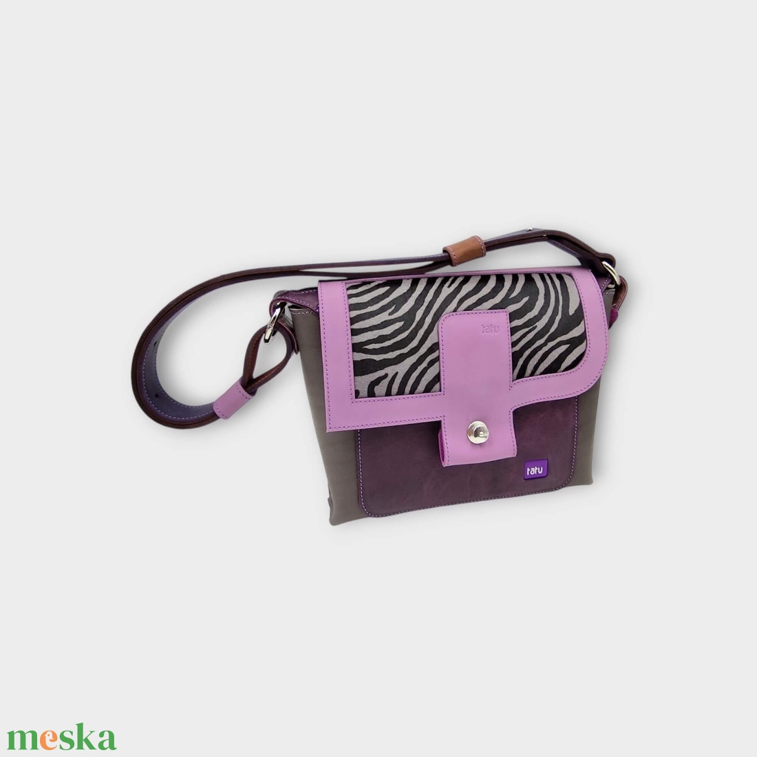 DAVIDA oldaltáska LILA KÖD - táska & tok - kézitáska & válltáska - válltáska - Meska.hu