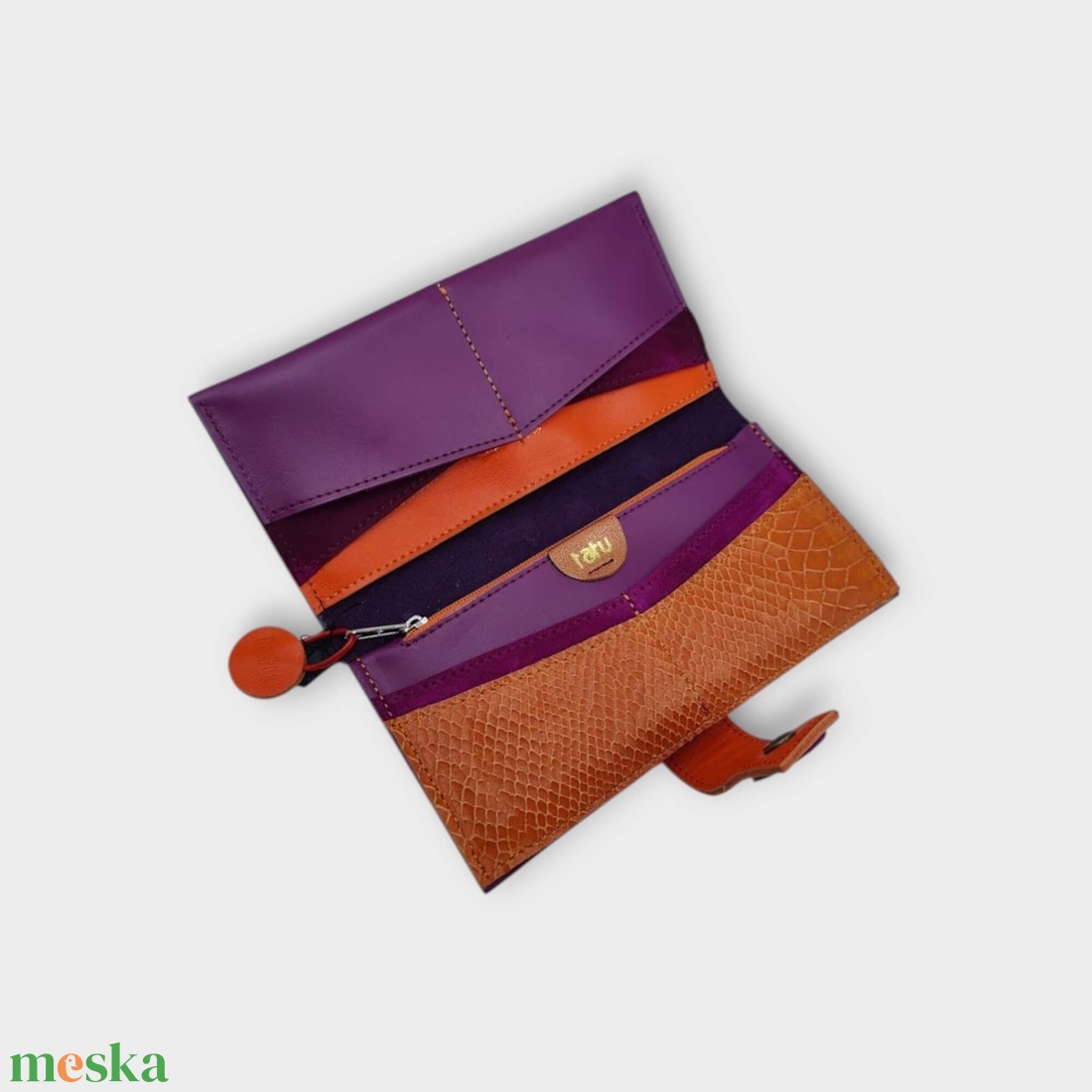 ENI Tatu bőr pénztárca kártyatartó - táska & tok - pénztárca & más tok - aprópénztartó - Meska.hu