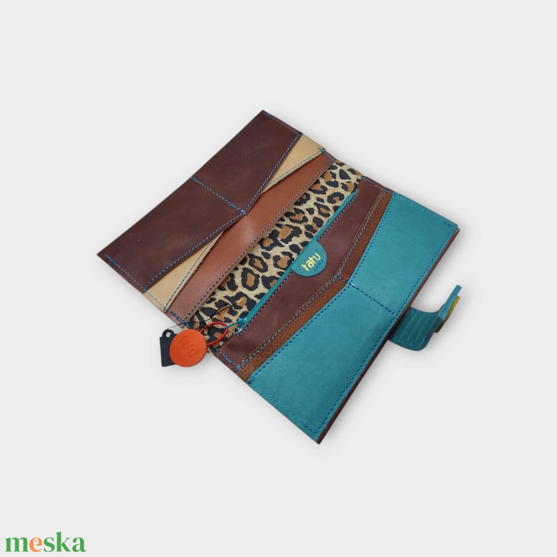 ENI Tatu bőr pénztárca kártyatartó - táska & tok - pénztárca & más tok - aprópénztartó - Meska.hu