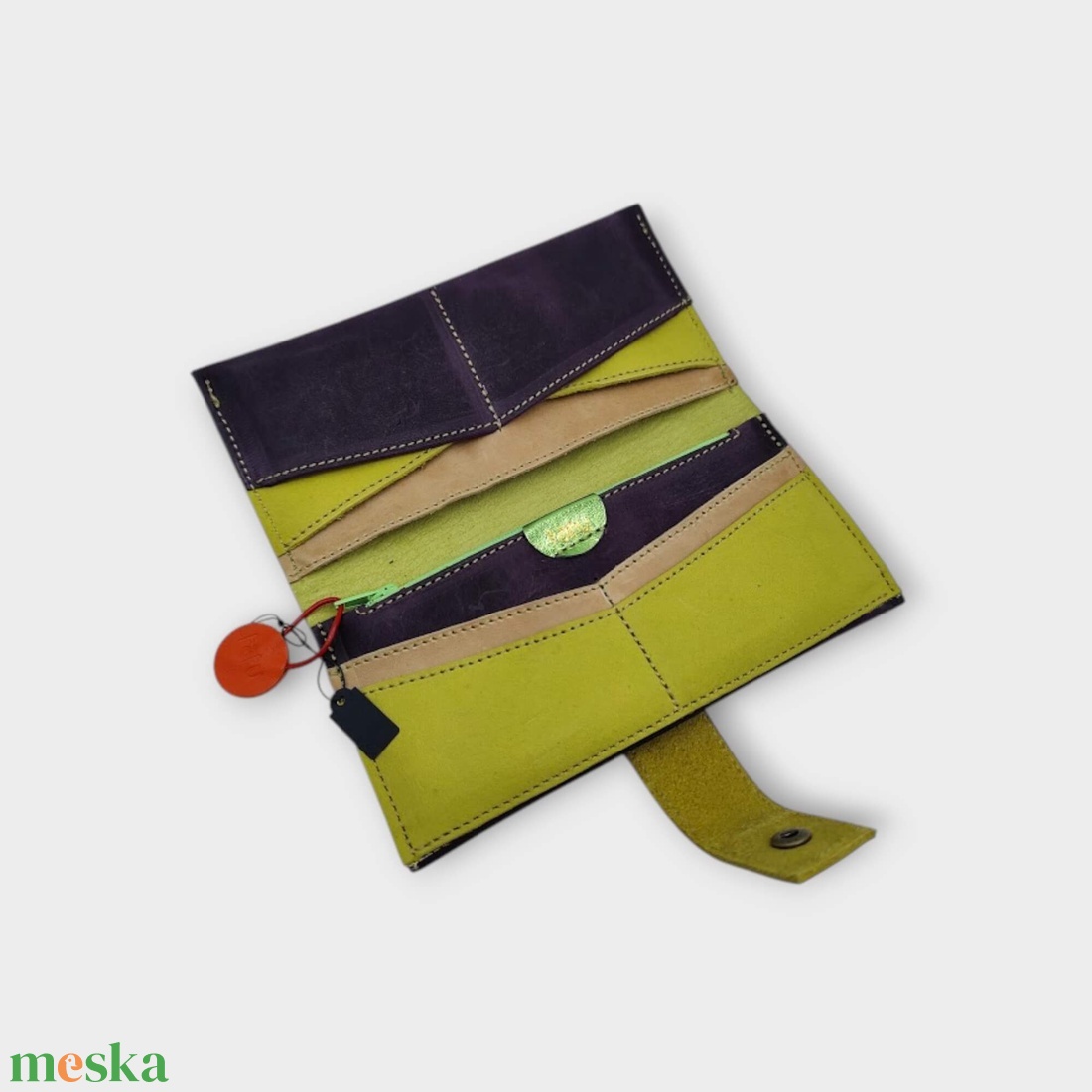 ENI Tatu bőr pénztárca kártyatartó - táska & tok - pénztárca & más tok - aprópénztartó - Meska.hu