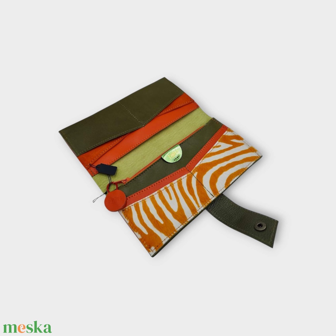 ENI Tatu bőr pénztárca kártyatartó - táska & tok - pénztárca & más tok - aprópénztartó - Meska.hu