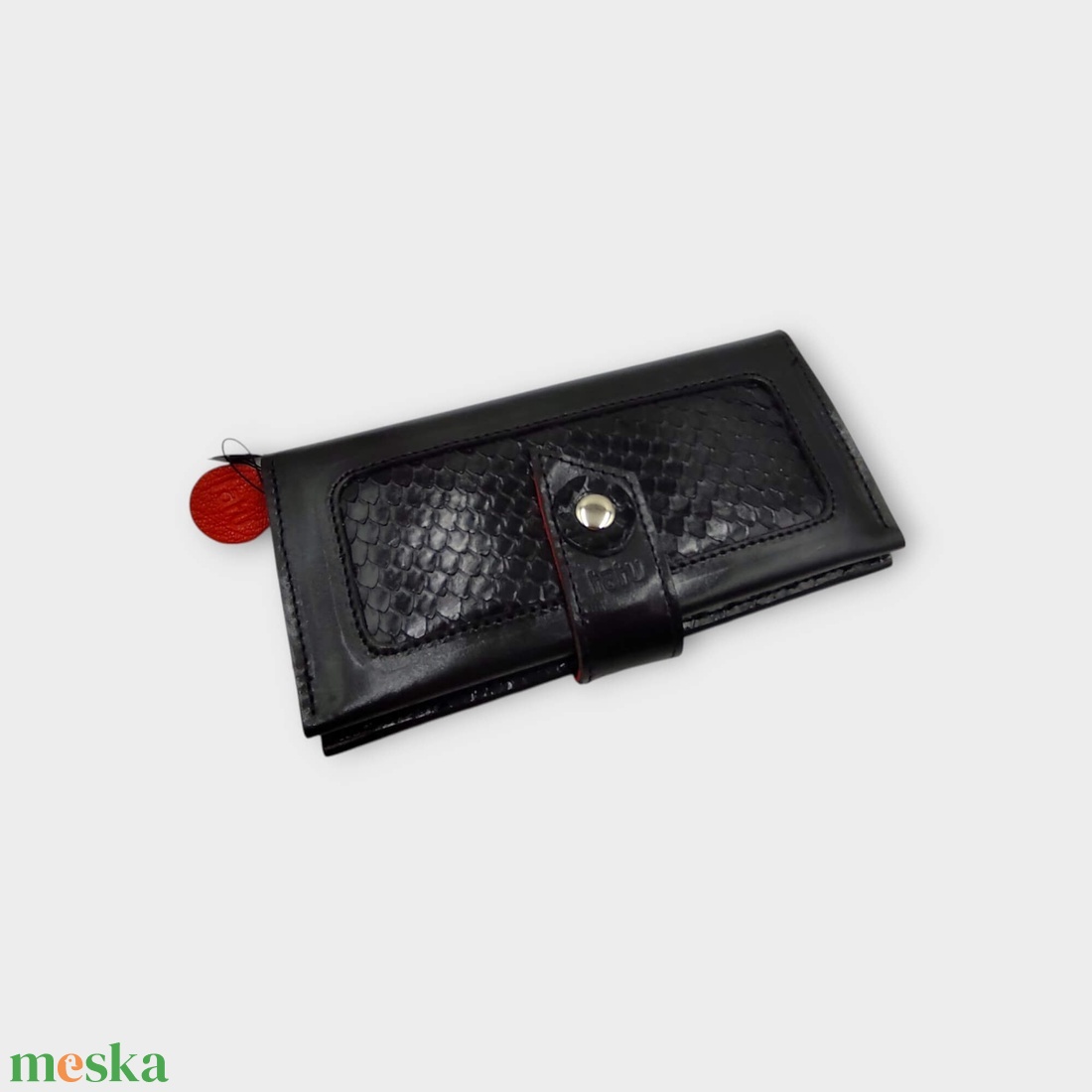 ENI Tatu bőr pénztárca kártyatartó - táska & tok - pénztárca & más tok - aprópénztartó - Meska.hu