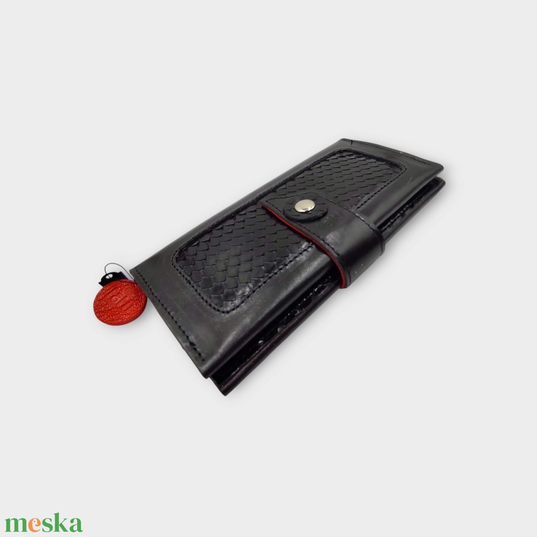 ENI Tatu bőr pénztárca kártyatartó - táska & tok - pénztárca & más tok - aprópénztartó - Meska.hu