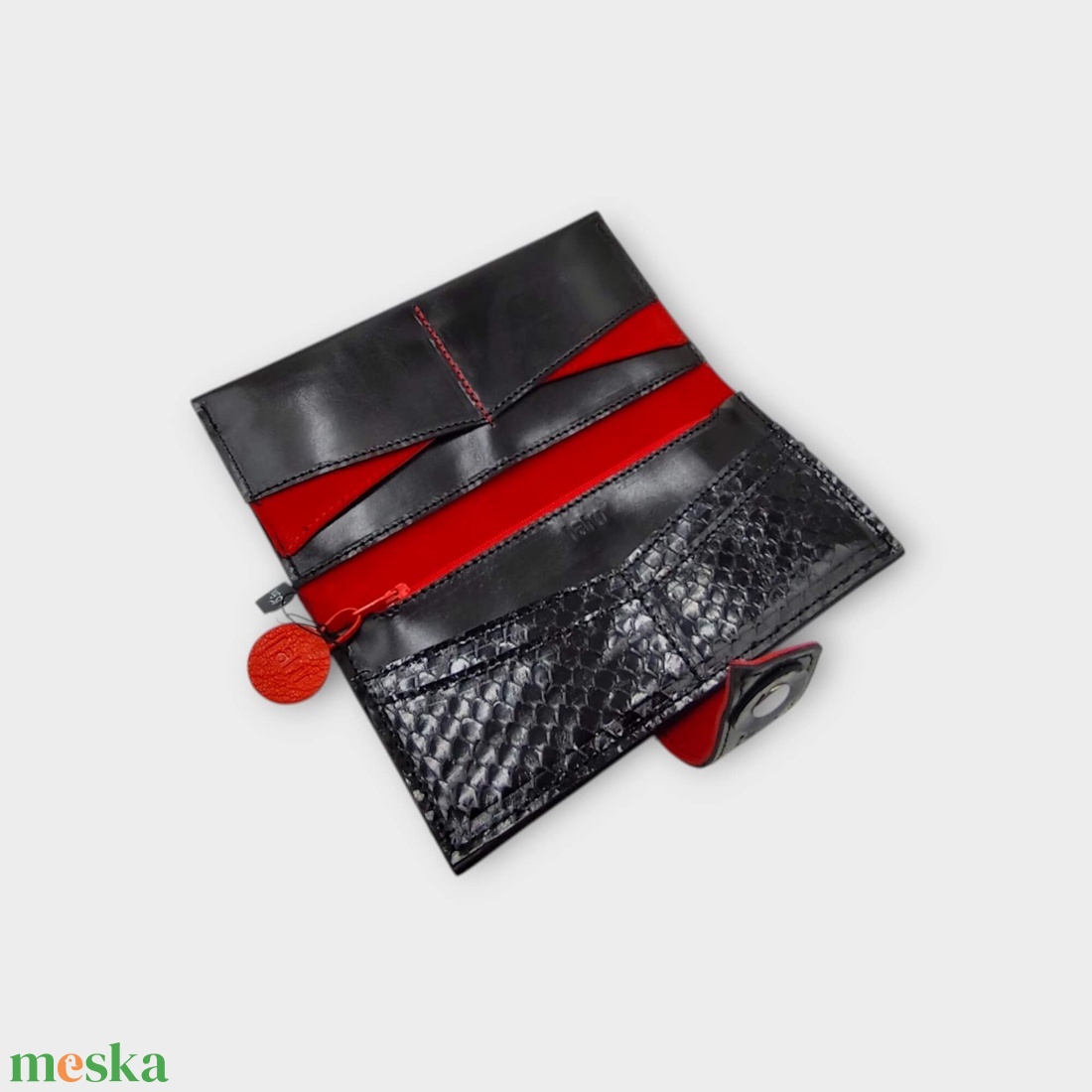 ENI Tatu bőr pénztárca kártyatartó - táska & tok - pénztárca & más tok - aprópénztartó - Meska.hu