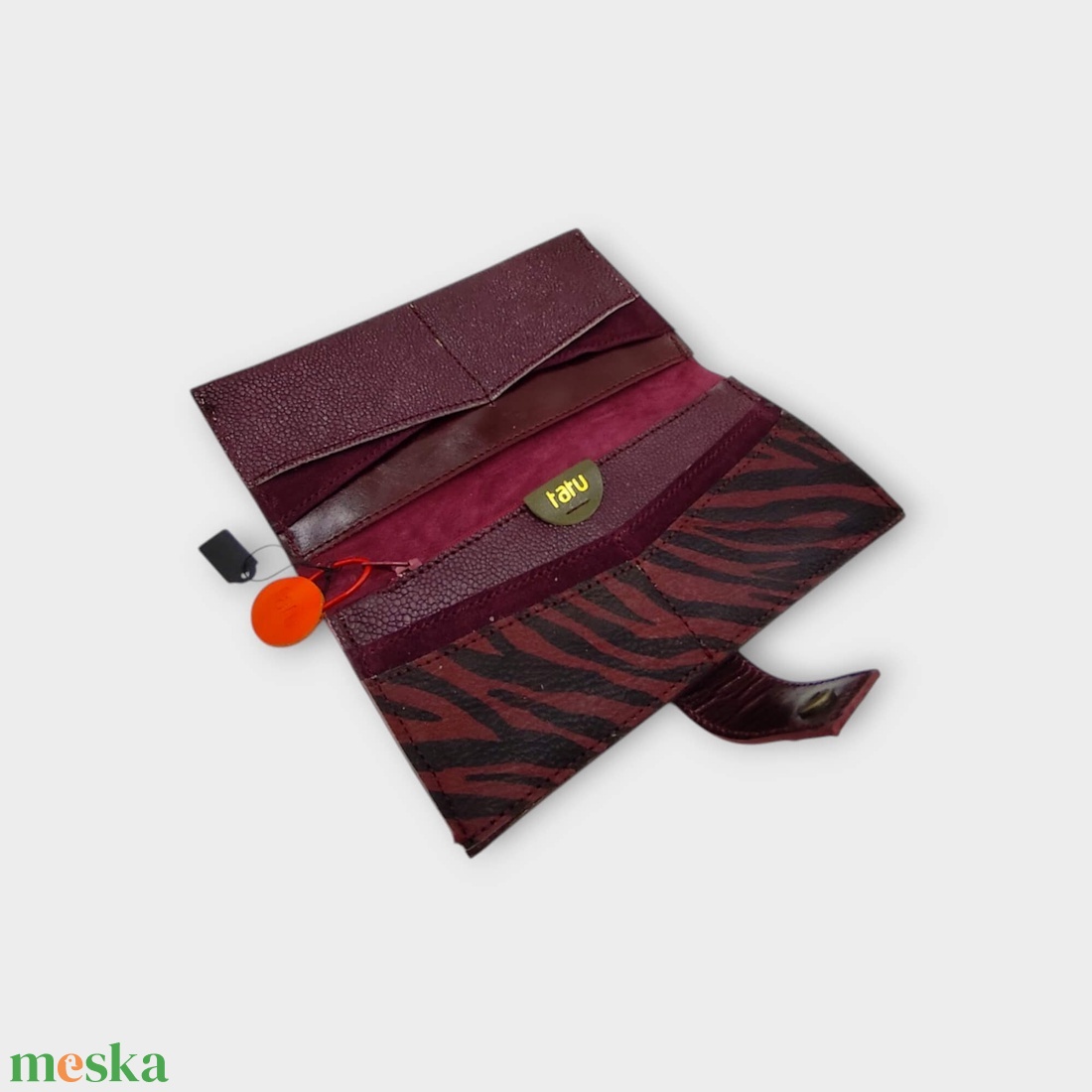 ENI Tatu bőr pénztárca kártyatartó - táska & tok - pénztárca & más tok - aprópénztartó - Meska.hu