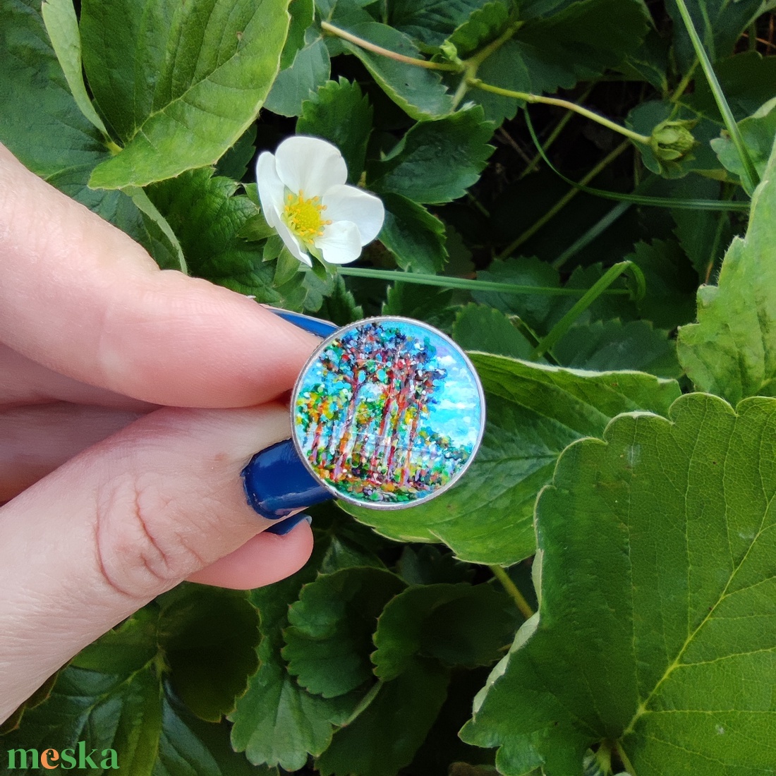 kézzel festett mini 2 forintos érme Monet inspirálta gyűrű - ékszer - gyűrű - statement gyűrű - Meska.hu kézzel festett mini 2 forintos érme Monet inspirálta gyűrű - ékszer - gyűrű - statement gyűrű - Meska.hu