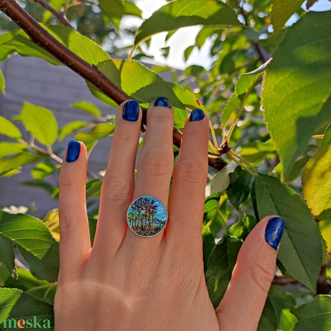 kézzel festett mini 2 forintos érme Monet inspirálta gyűrű - ékszer - gyűrű - statement gyűrű - Meska.hu kézzel festett mini 2 forintos érme Monet inspirálta gyűrű - ékszer - gyűrű - statement gyűrű - Meska.hu