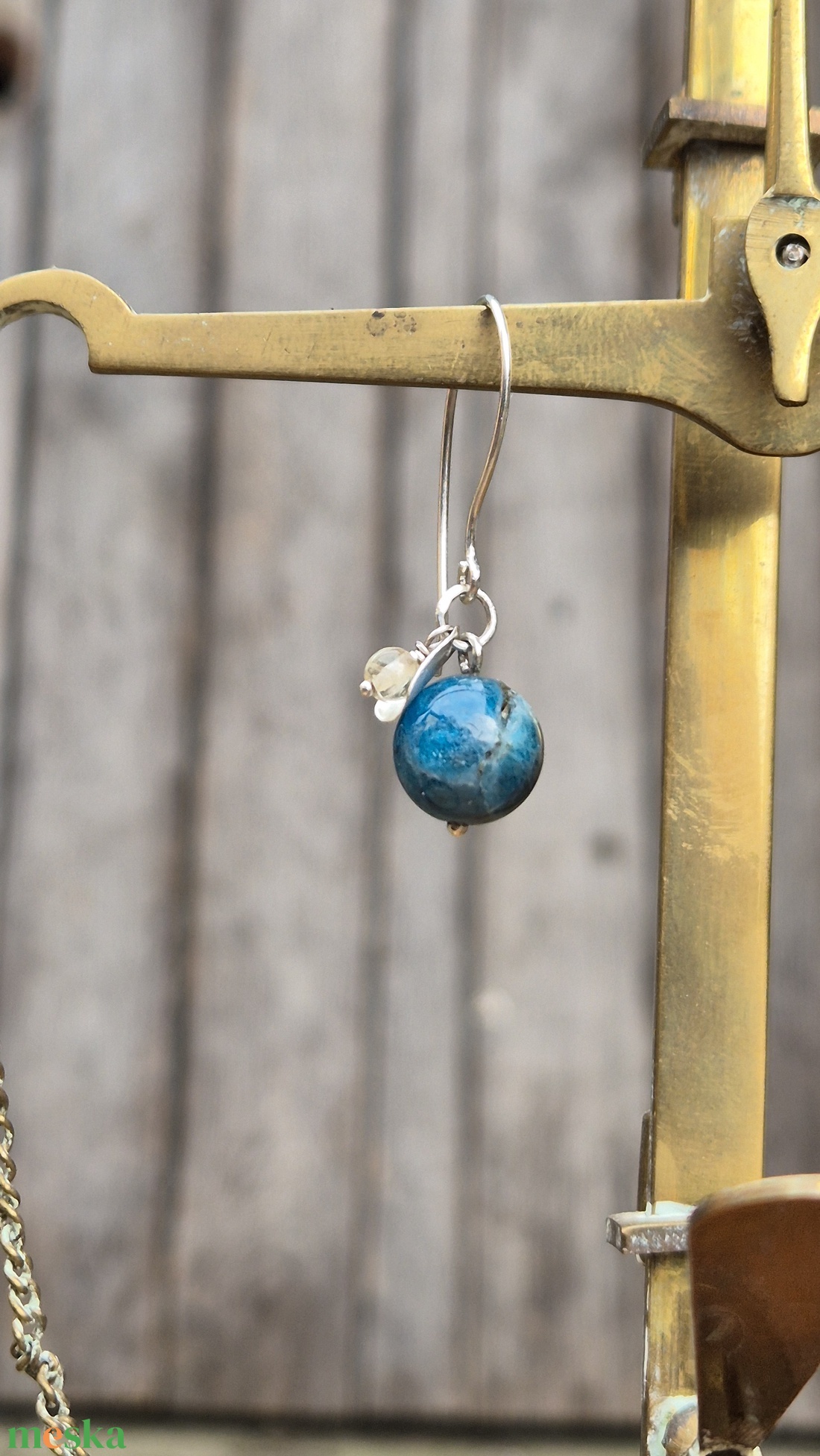 Earth - ezüst (925) fülbavaló - ékszer - fülbevaló - lógó fülbevaló - Meska.hu