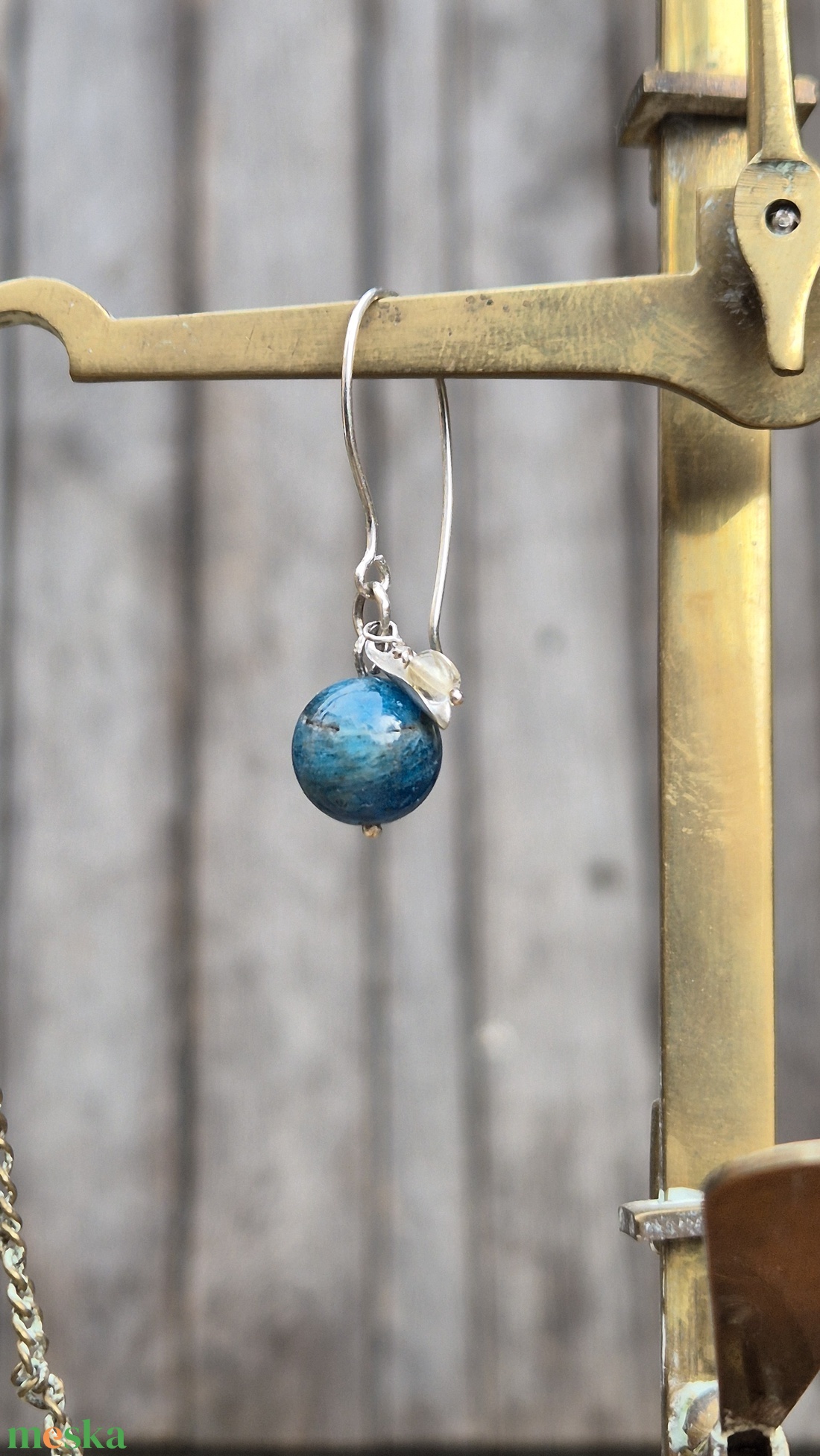 Earth - ezüst (925) fülbavaló - ékszer - fülbevaló - lógó fülbevaló - Meska.hu