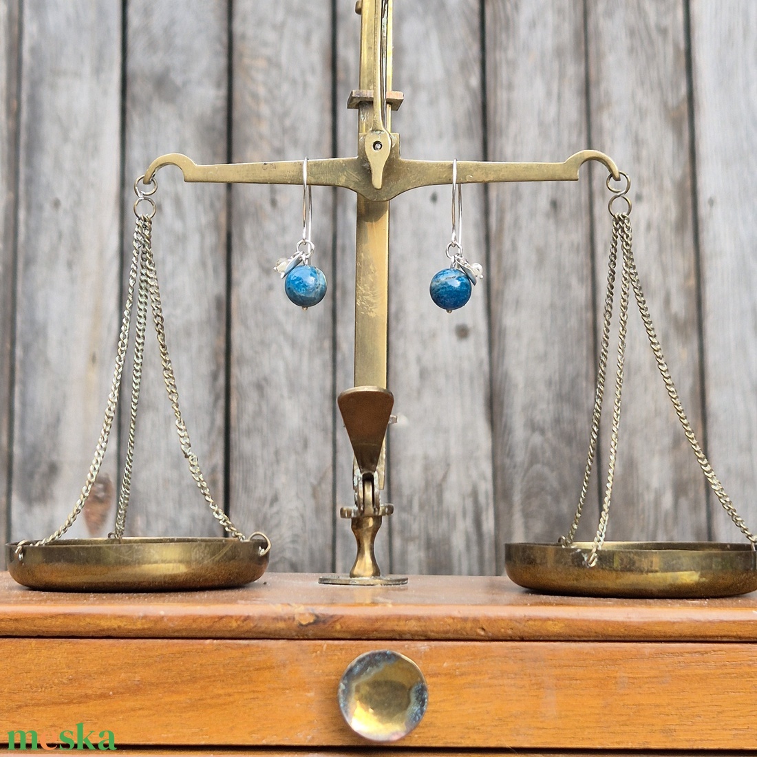 Earth - ezüst (925) fülbavaló - ékszer - fülbevaló - lógó fülbevaló - Meska.hu