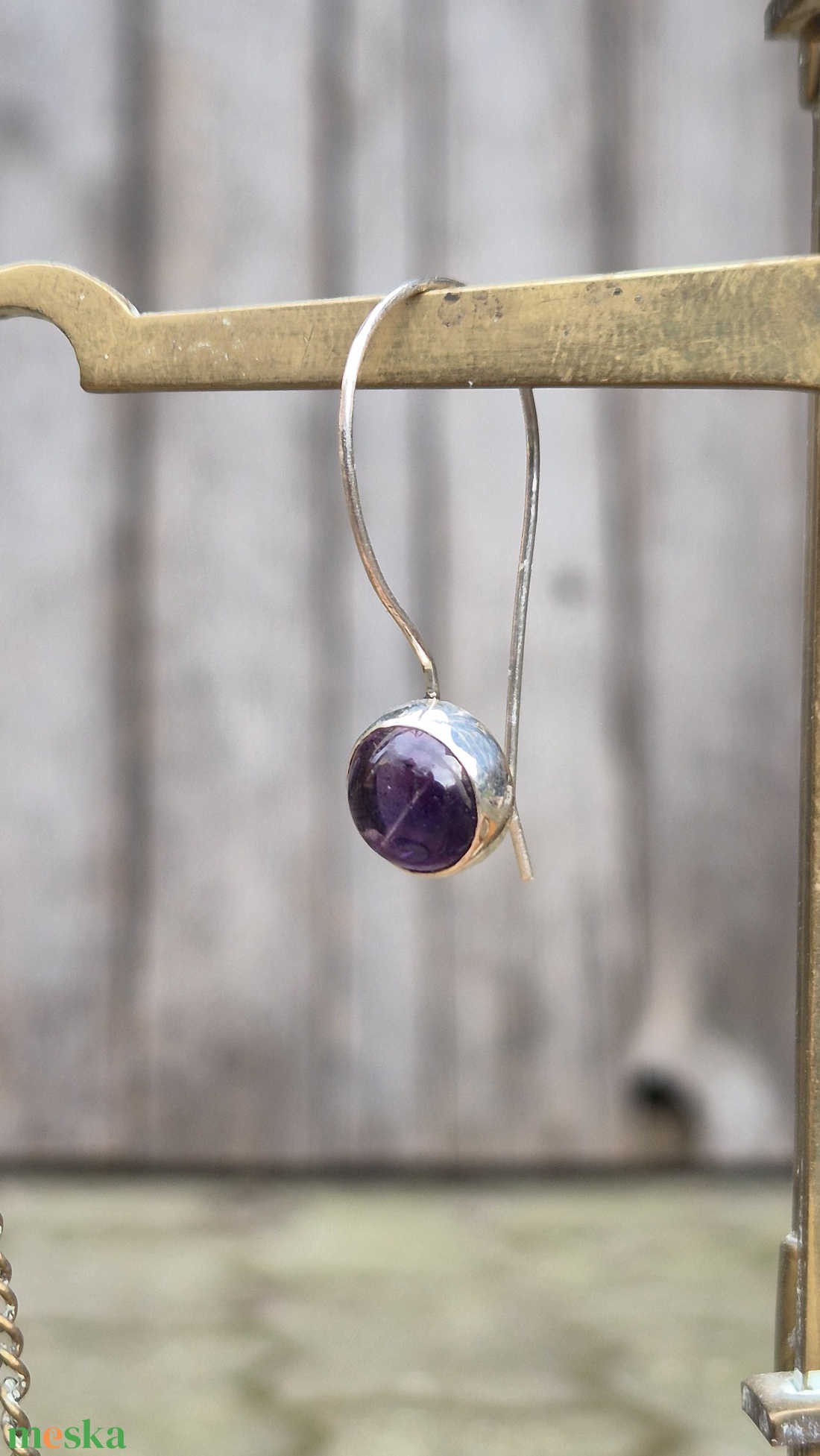 Áfonya - ametiszt ezüst (925) fülbevaló - ékszer - fülbevaló - lógó fülbevaló - Meska.hu